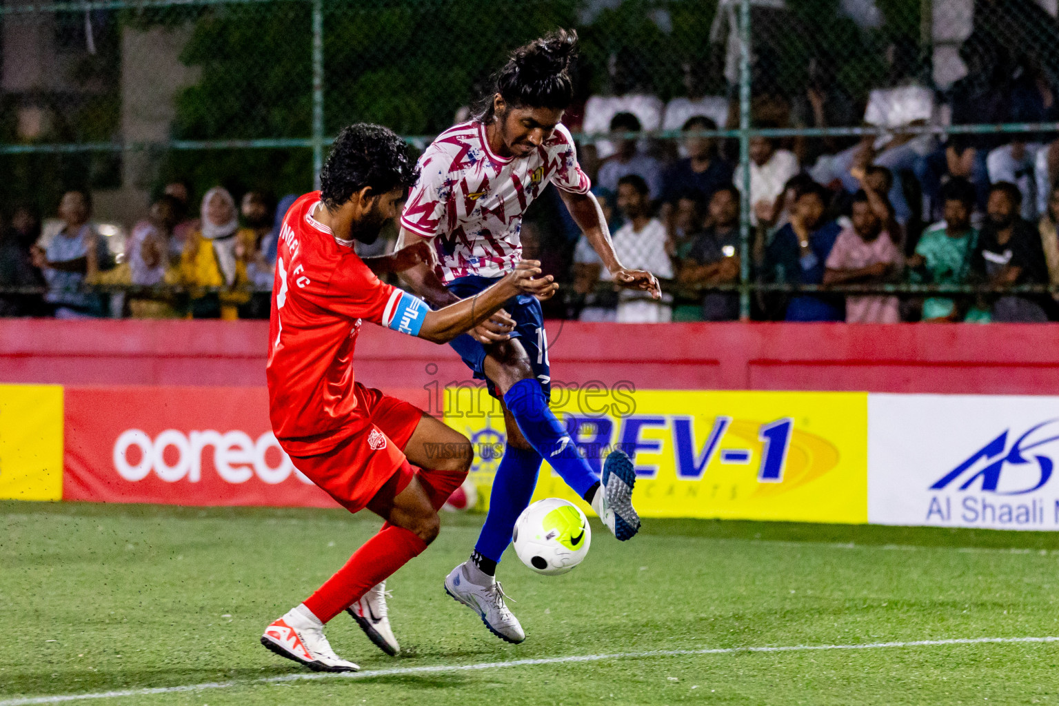 GA. Nilandhoo vs GA. Kondey in Day 19 of Golden Futsal Challenge 2024 was held on Friday, 2nd February 2024 in Hulhumale', Maldives 
Photos: Hassan Simah / images.mv