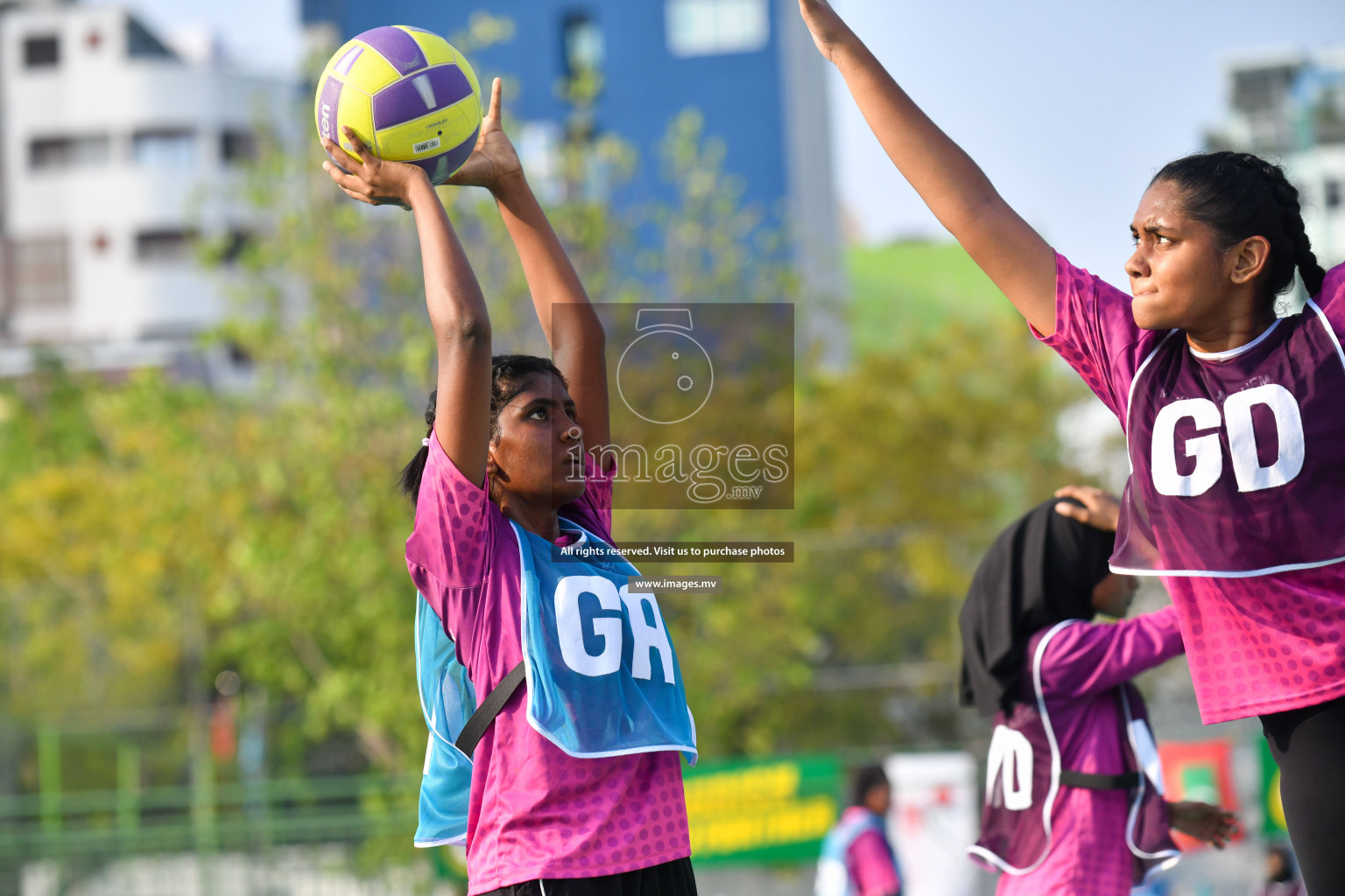 Day 1 of Junior Netball Championship 2022 on 5 March 2022 held in Male', Maldives. Photos by Nausham Waheed.