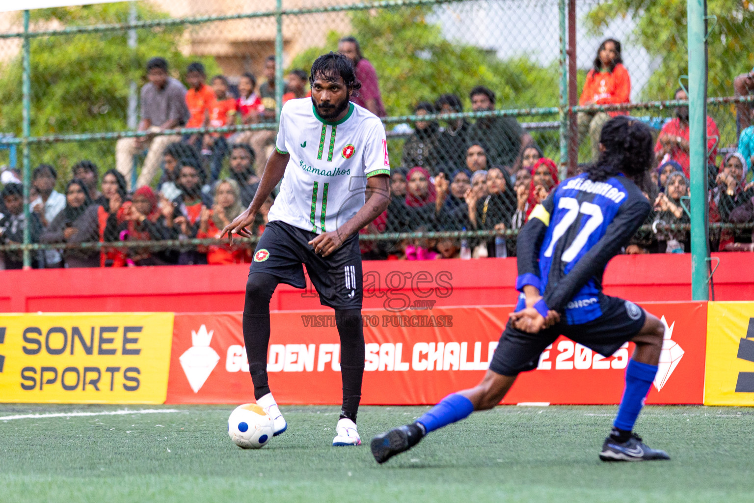 AA. Maalhos VS AA. Bodufolhudhoo in Day 7 of Golden Futsal Challenge 2025 was held on Saturday, 11th January 2025, in Hulhumale', Maldives 
Photos: Hassan Simah / images.mv