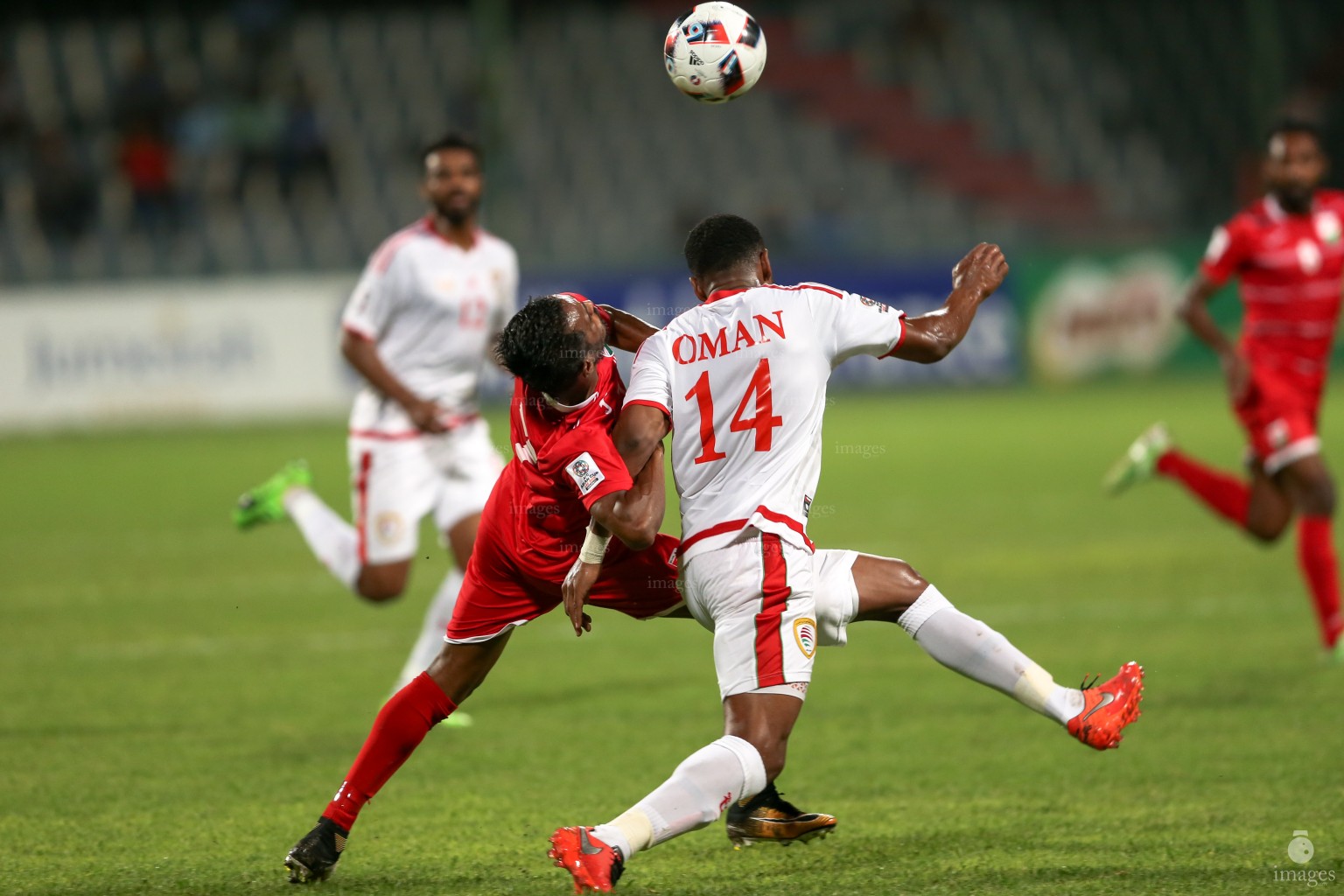 Asian Cup Qualifier between Maldives and Oman in National Stadium, on 10 October 2017 Male' Maldives. ( Images.mv Photo: Abdulla Abeedh )