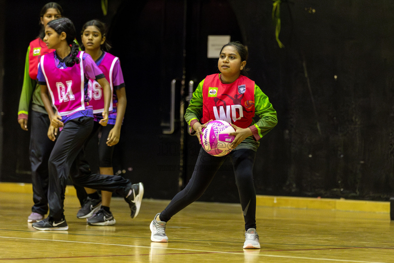 FIONTI Academy A vs N Sports Academy A in Day 2 of 3rd Junior Championship - Netball association of Maldives, held at Social Center on Monday 20th January 2025 . Photos by Shuu Abdul Sattar