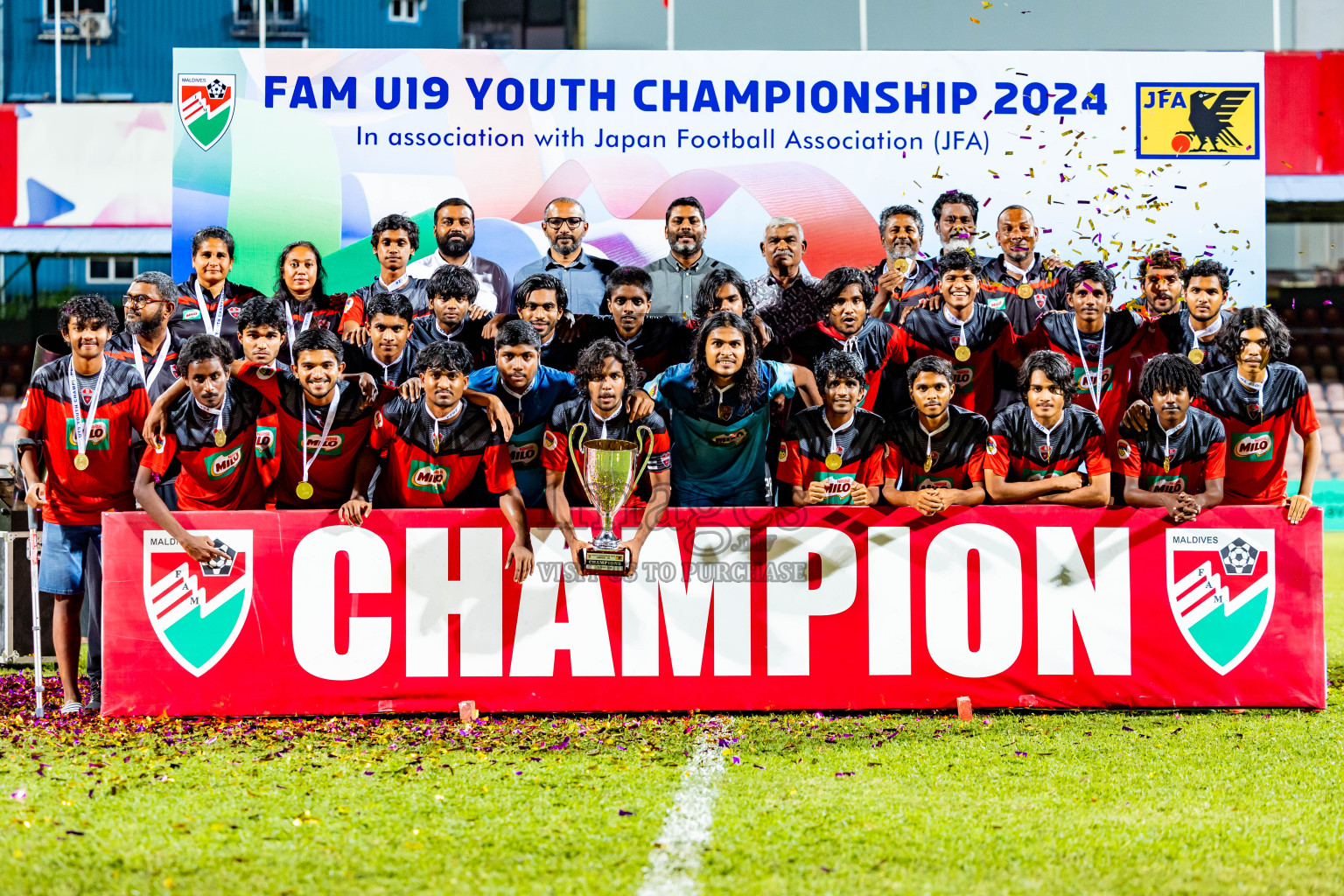 Super United Sports vs TC Sports Club in the Final of Under 19 Youth Championship 2024 was held at National Stadium in Male', Maldives on Monday, 1st July 2024. Photos: Nausham Waheed / images.mv