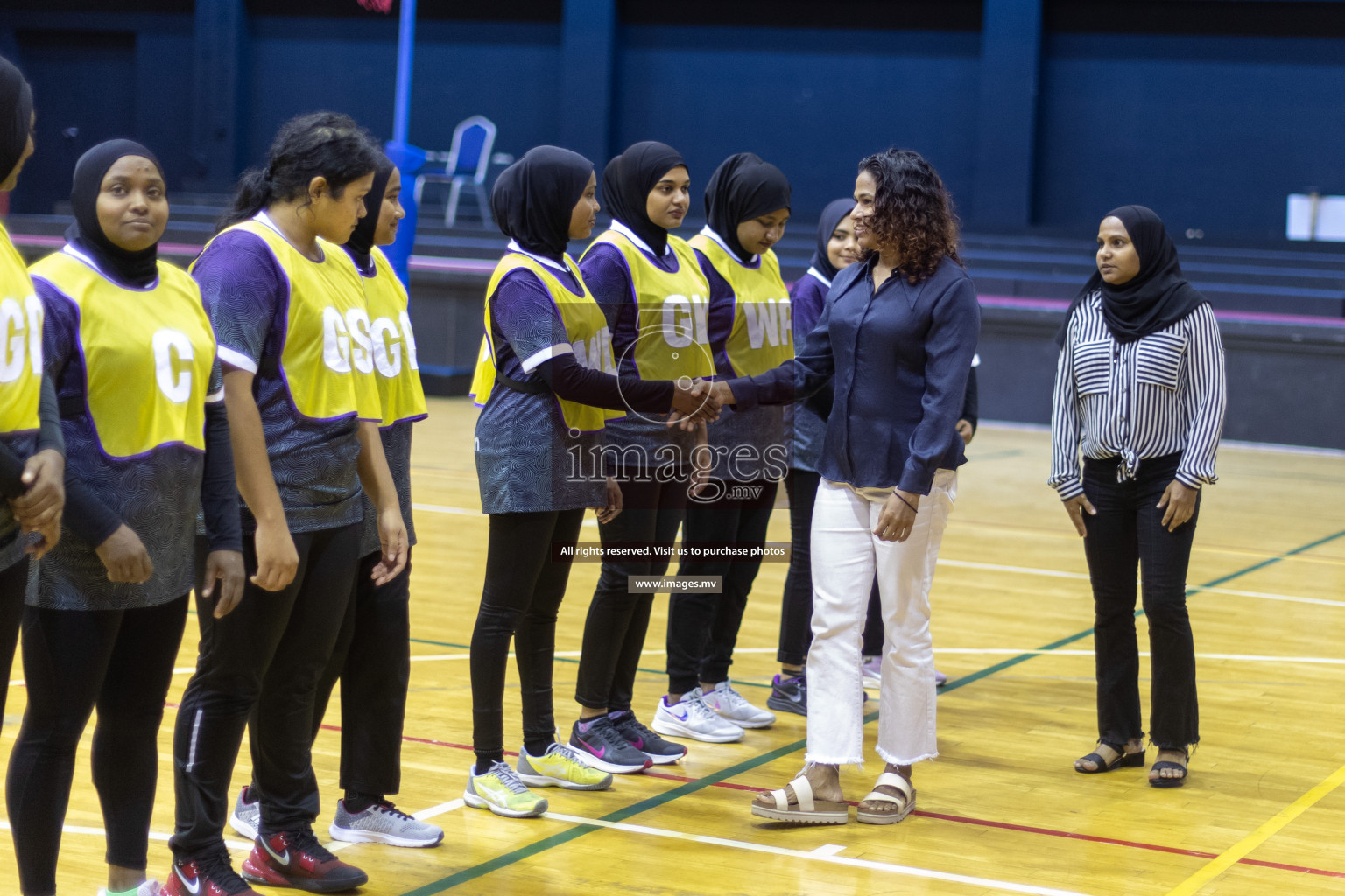 Sports Club Skylark vs Vyansa in the Milo National Netball Tournament 2022 on 17 July 2022, held in Social Center, Male', Maldives. 
Photographer: Hassan Simah / Images.mv