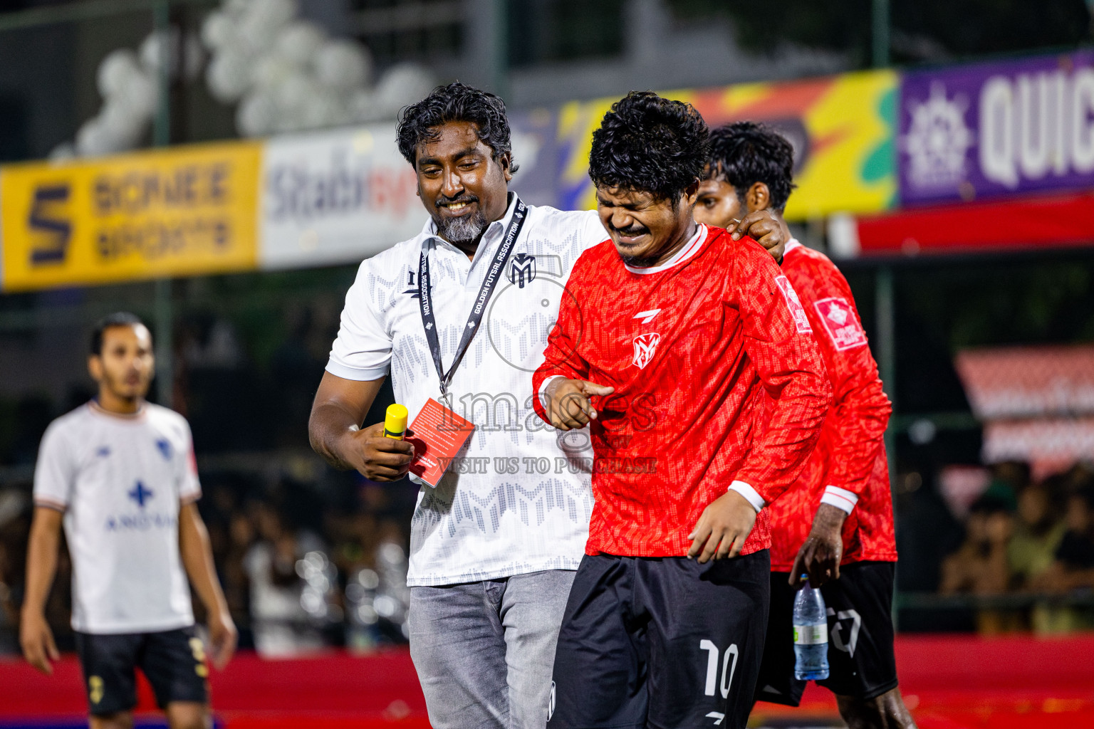 DH Maaenboodhoo vs DH Kudahuvadhoo in Dhaalu Atoll Finals in Day 25 of Golden Futsal Challenge 2025 was held on Wednesday , 28th January 2025, in Hulhumale', Maldives. Photos: Nausham Waheed / images.mv