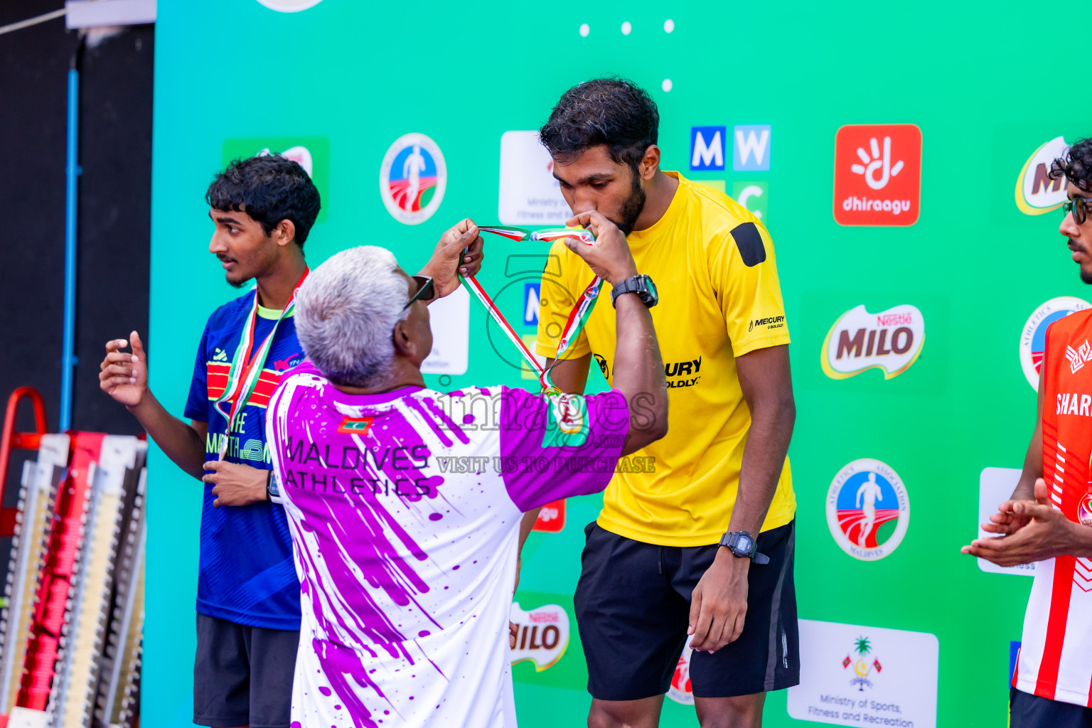 Day 2 of 12th Milo Association Championships was held in Ekuveni Track at Male', Maldives on Friday, 25th April 2025. Photos: Nausham Waheed / images.mv