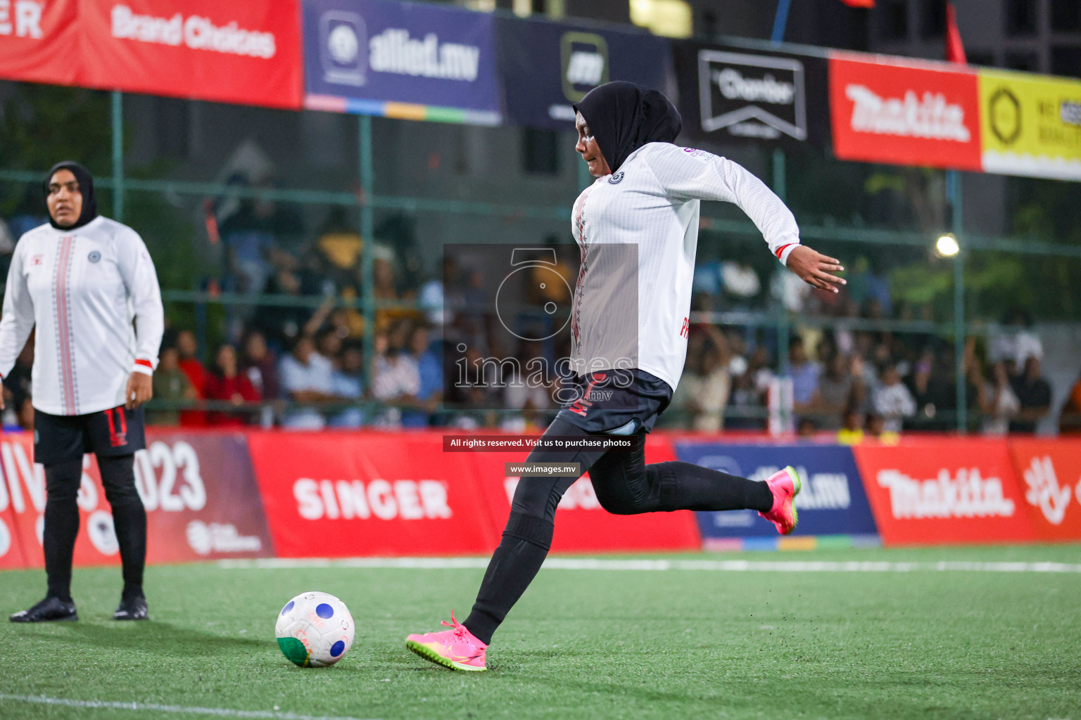 Hulhumale Hospital vs Prison RC in 18/30 Futsal Fiesta Classic 2023 held in Hulhumale, Maldives, on Monday, 17th July 2023 Photos: Nausham Waheed / images.mv