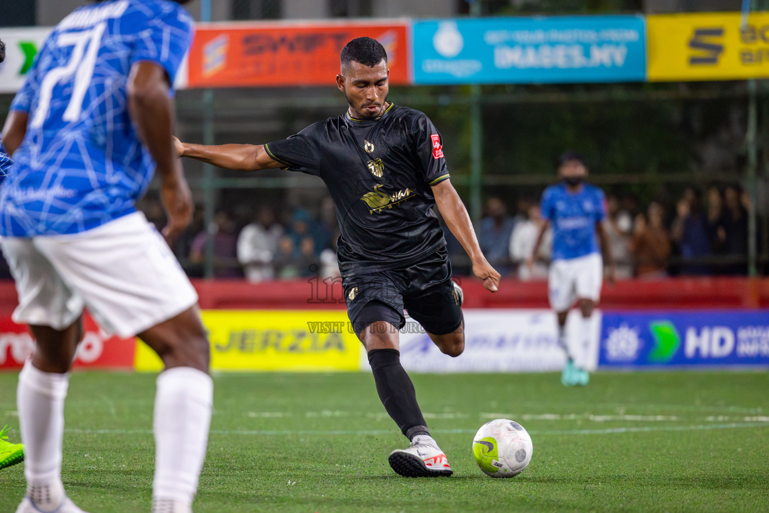 HA Utheemu vs HDh Naivaadhoo on Day 33 of Golden Futsal Challenge 2024, held on Sunday, 18th February 2024, in Hulhumale', Maldives Photos: Mohamed Mahfooz Moosa / images.mv