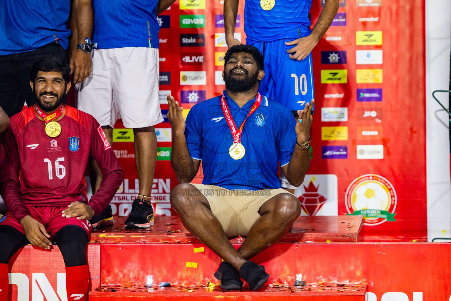 Lh Naifaru vs Lh Kurendhoo in Lhaviyani Atoll Finals Day 26 of Golden Futsal Challenge 2025 was held on Thursday , 30th January 2025, in Hulhumale', Maldives. Photos: Nausham Waheed / images.mv