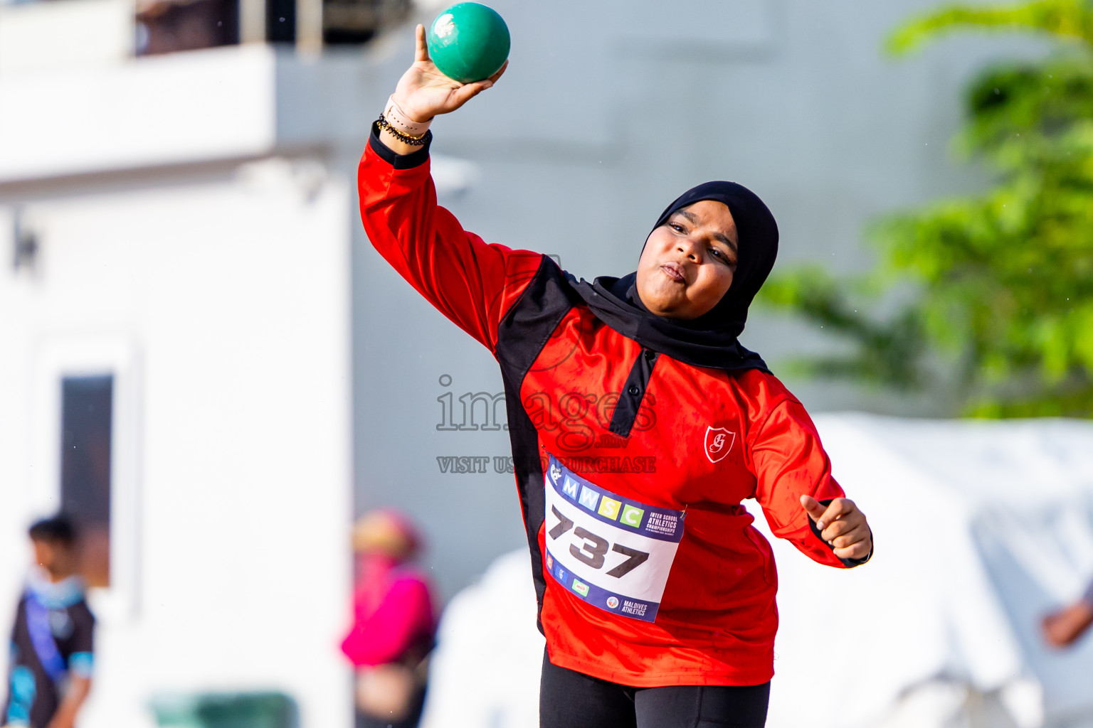 Day 3 of MWSC Interschool Athletics Championships 2024 held in Hulhumale Running Track, Hulhumale, Maldives on Monday, 11th November 2024. Photos by:  Nausham Waheed / Images.mv