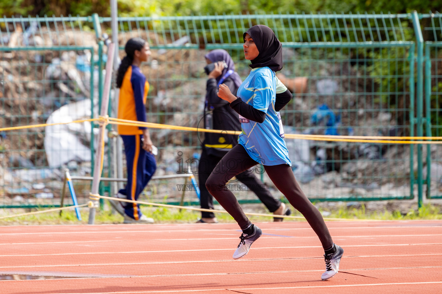 Day 2 of MWSC Interschool Athletics Championships 2024 held in Hulhumale Running Track, Hulhumale, Maldives on Sunday, 10th November 2024. 
Photos by:  Hassan Simah / Images.mv