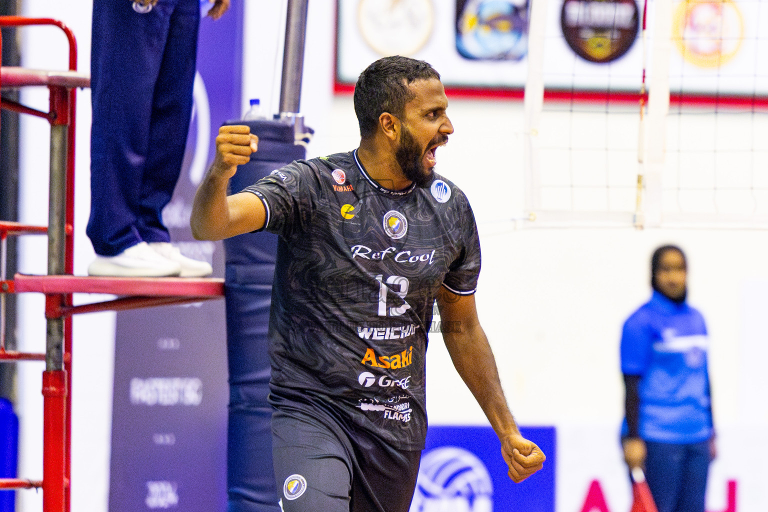 Dhivehi Sifainge Club vs Huraa Community Club in Semi Finals of MILO VAM Cup 2025 held in Male', Maldives on Tuesday, 1st July 2025 at Social Center Indoor Hall Photos By: Nausham Waheed / images.mv