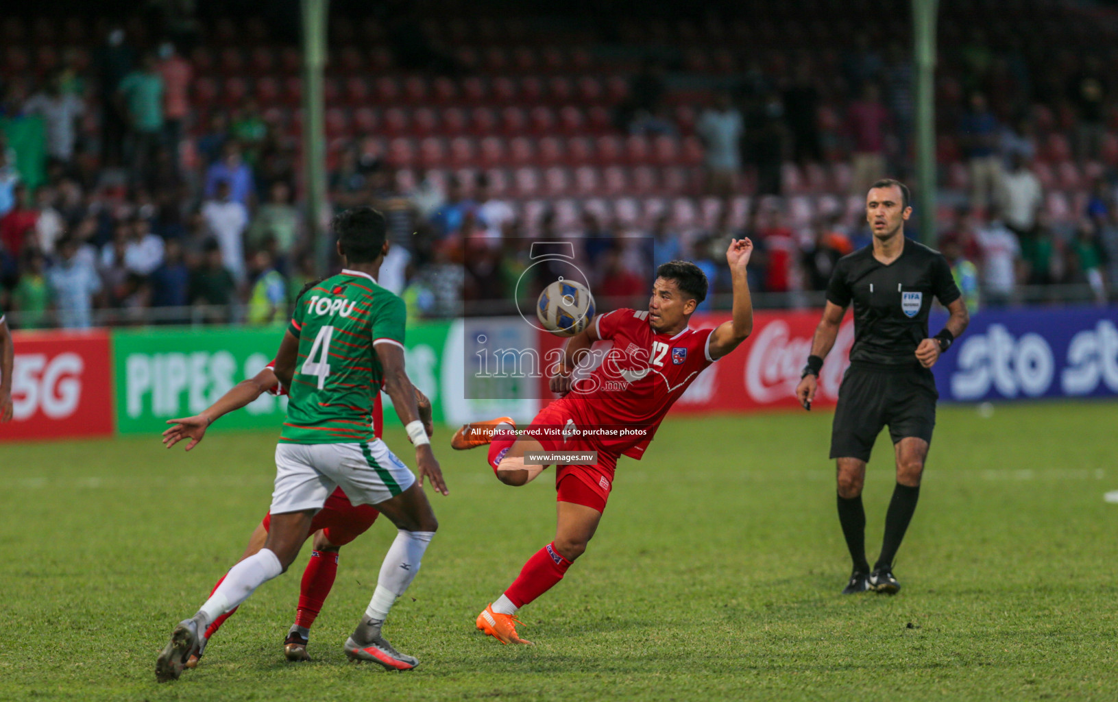 Bangladesh vs Nepal in SAFF Championship 2021 held on 13th October 2021 in Galolhu National Stadium, Male', Maldives