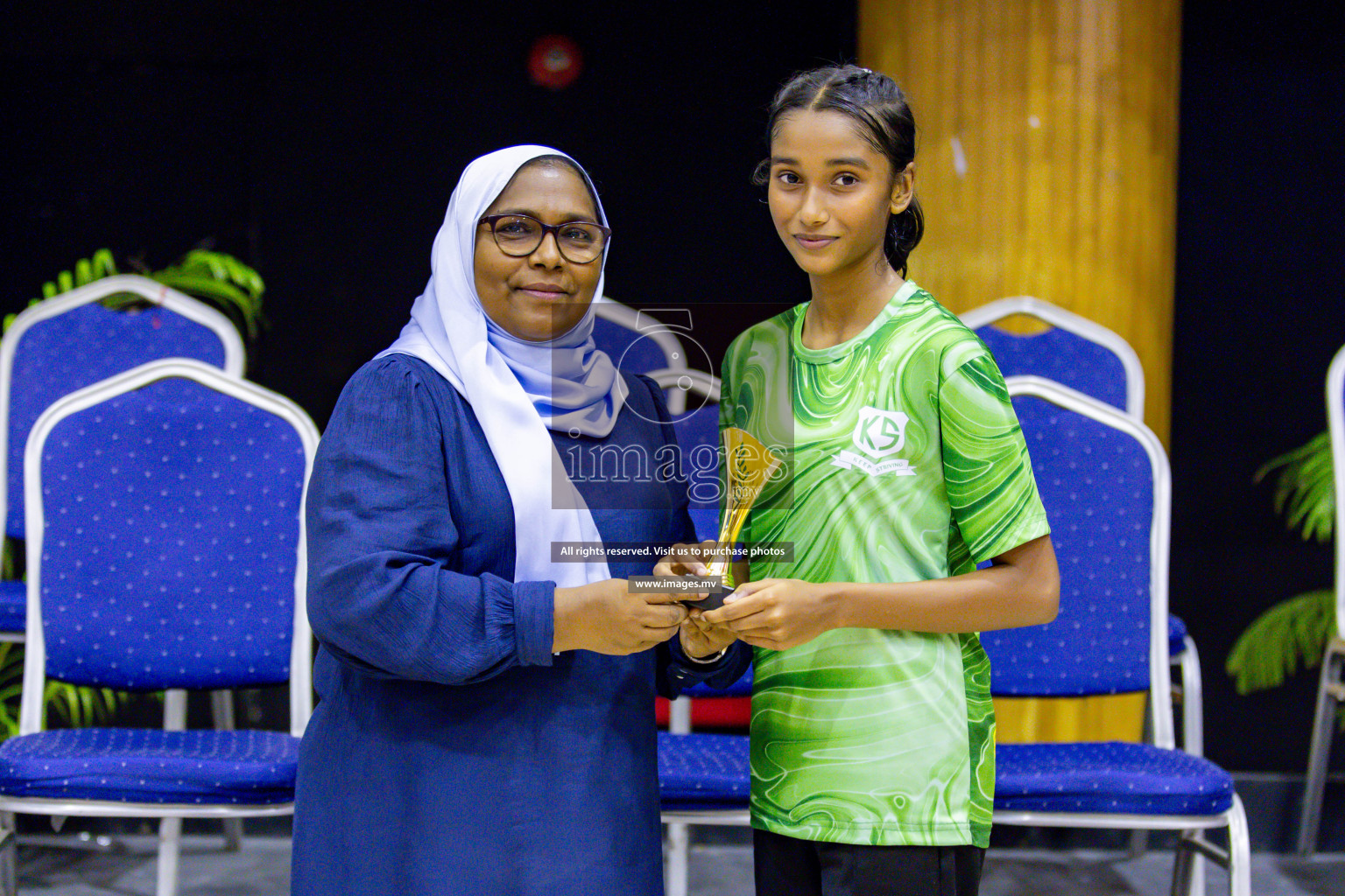 Day 9 of 24th Interschool Netball Tournament 2023 was held in Social Center, Male', Maldives on 4th November 2023. Photos: Hassan Simah / images.mv