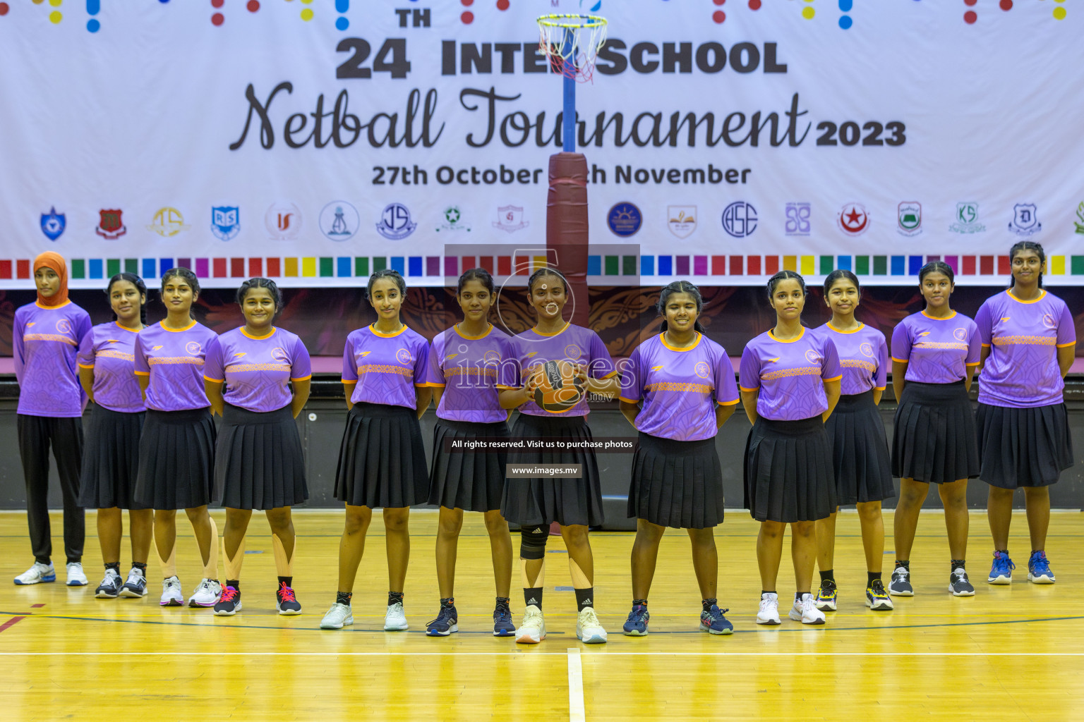 Day 11 of 24th Interschool Netball Tournament 2023 was held in Social Center, Male', Maldives on 6th November 2023. Photos: Mohamed Mahfooz Moosa / images.mv