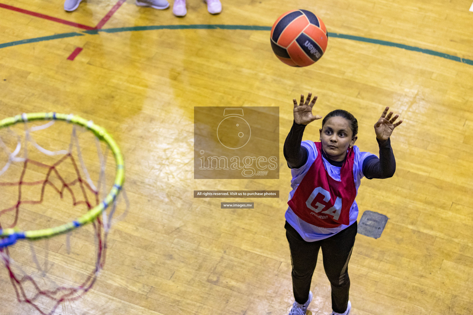 Sports Club Skylark vs Vyansa in the Milo National Netball Tournament 2022 on 17 July 2022, held in Social Center, Male', Maldives. 
Photographer: Hassan Simah / Images.mv