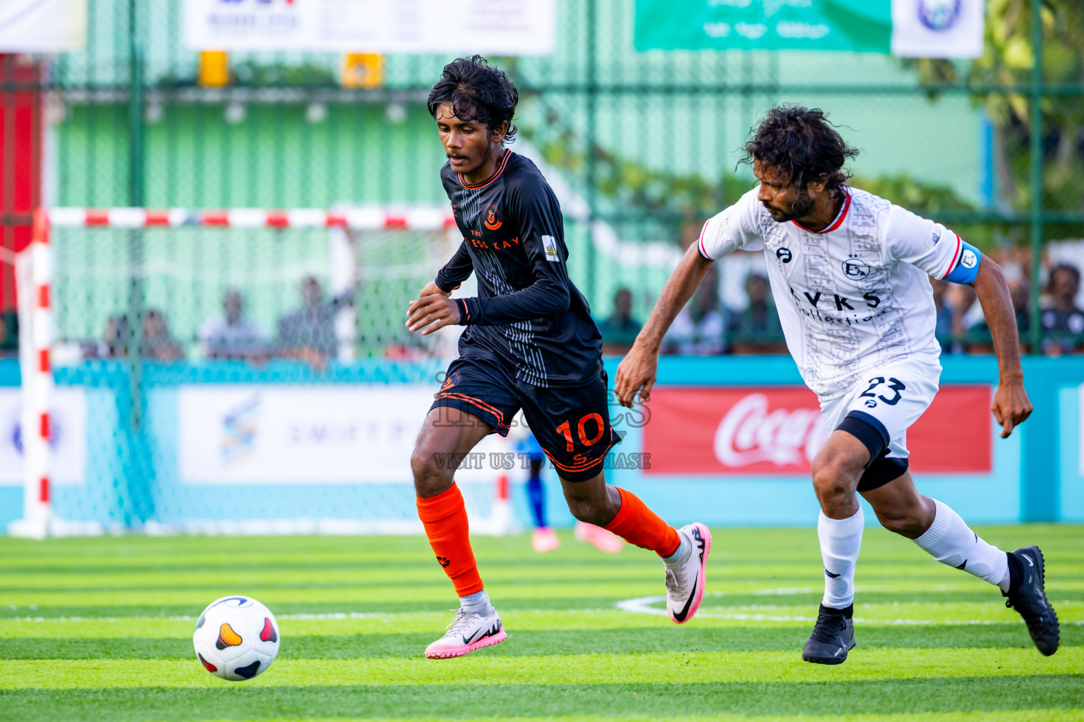 Kovigoani vs Dee Ess Kay in Day 2 of Laamehi Dhiggaru Ekuveri Futsal Challenge 2024 was held on Saturday, 27th July 2024, at Dhiggaru Futsal Ground, Dhiggaru, Maldives Photos: Nausham Waheed / images.mv