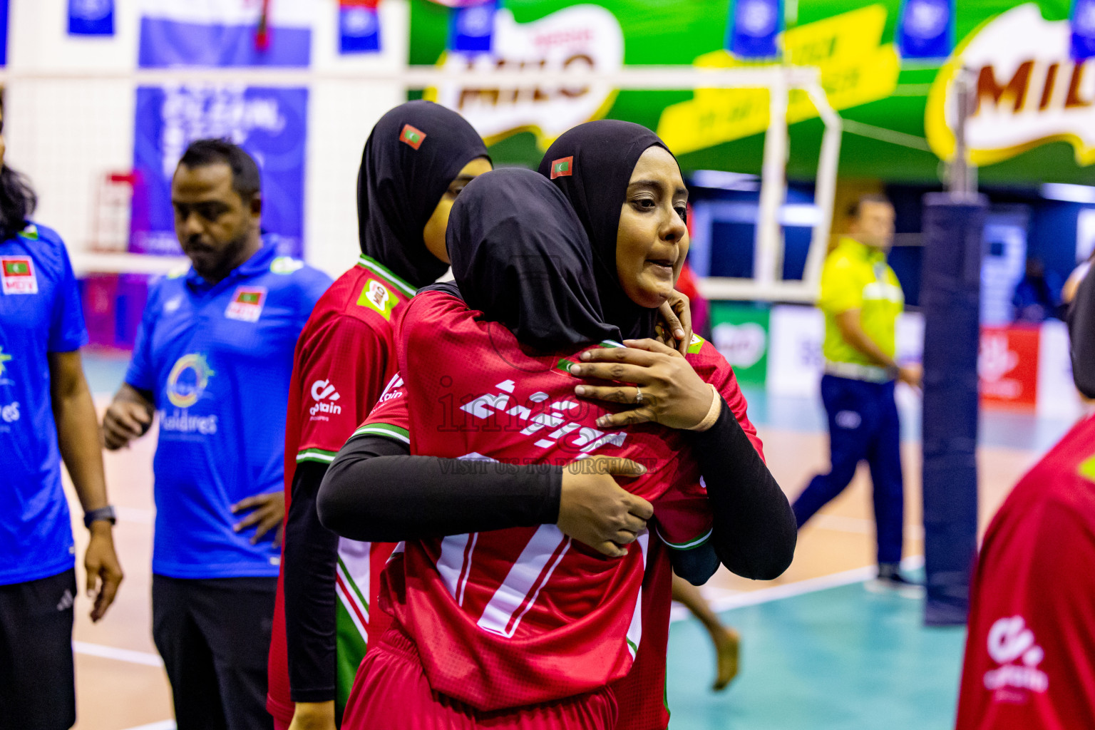 Final of CAVA Woman's Volleyball Challenge Cup 2024 was held in Social Center, Male', Maldives on Wednesday, 11th September 2024. Photos: Nausham Waheed / images.mv