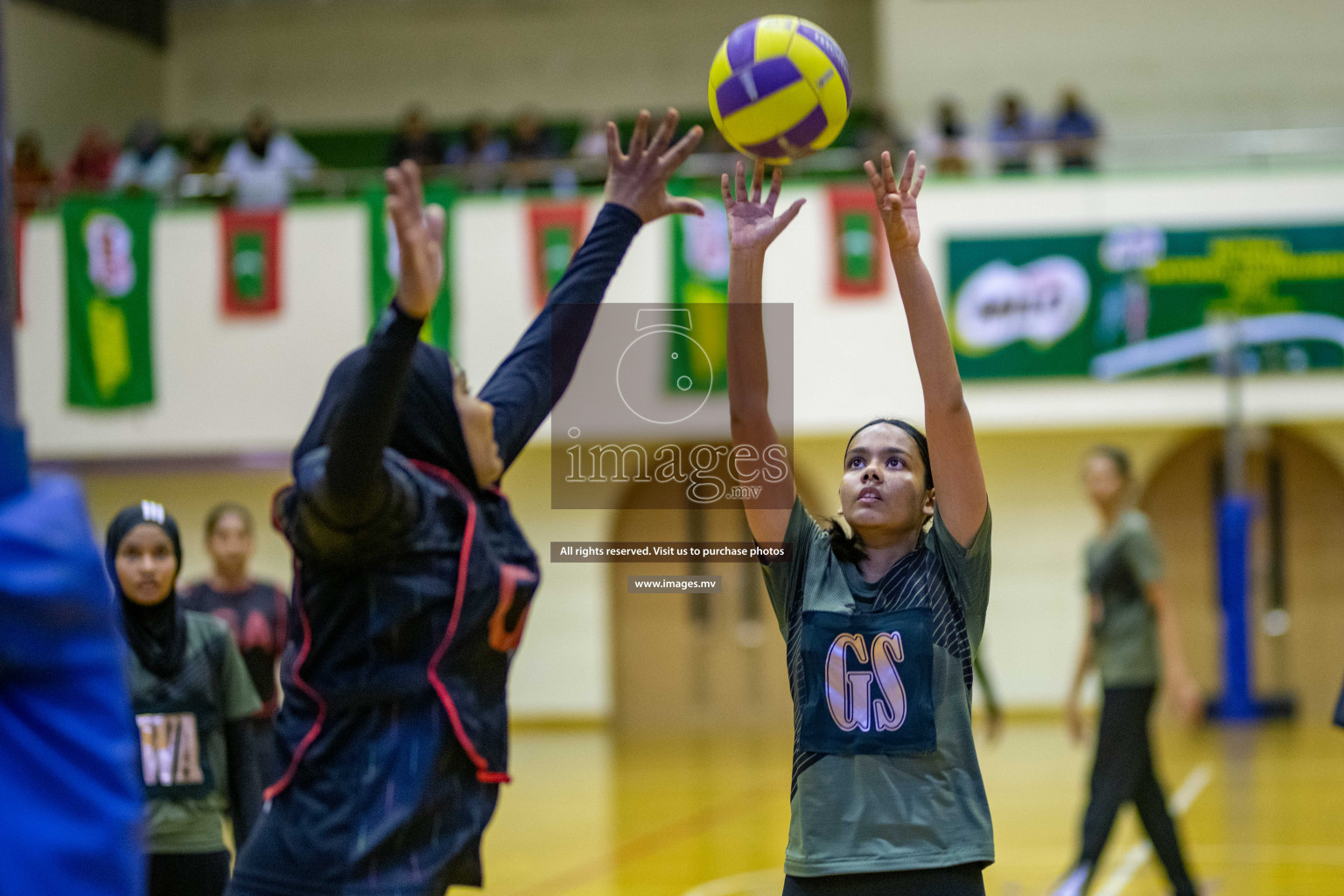 Kulhudhuffushi Youth & R.C vs Club Green Streets in the Finals of Milo National Netball Tournament 2021 (Women's) held on 5th December 2021 in Male', Maldives Photos: Ismail Thoriq / images.mv