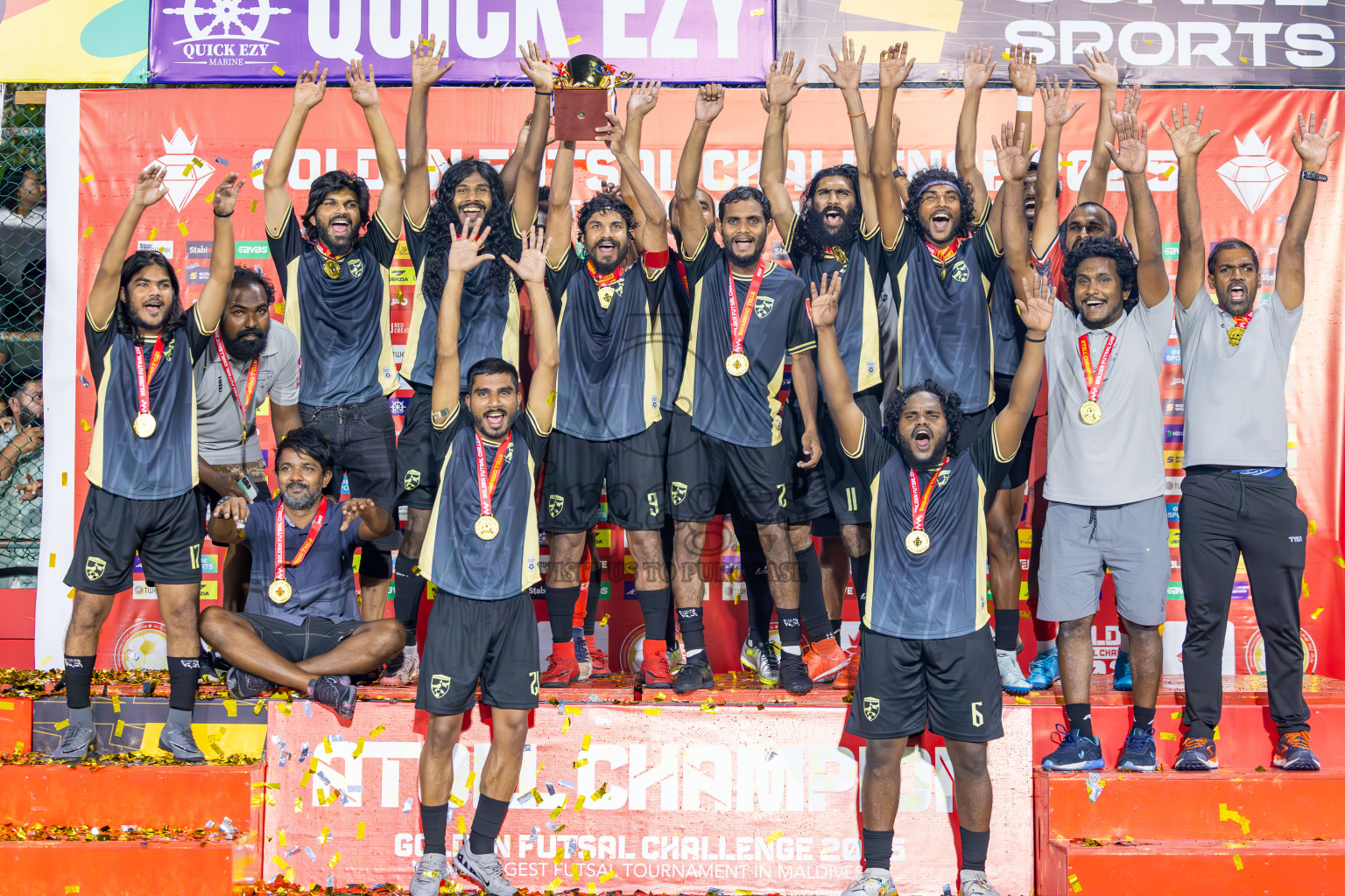 R Dhuvaafaru vs R Inguraidhoo in Raa Atoll Final in Day 24 of Golden Futsal Challenge 2025 was held on Tuesday , 28th January 2025, in Hulhumale', Maldives. Photos: Ismail Thoriq / images.mv
