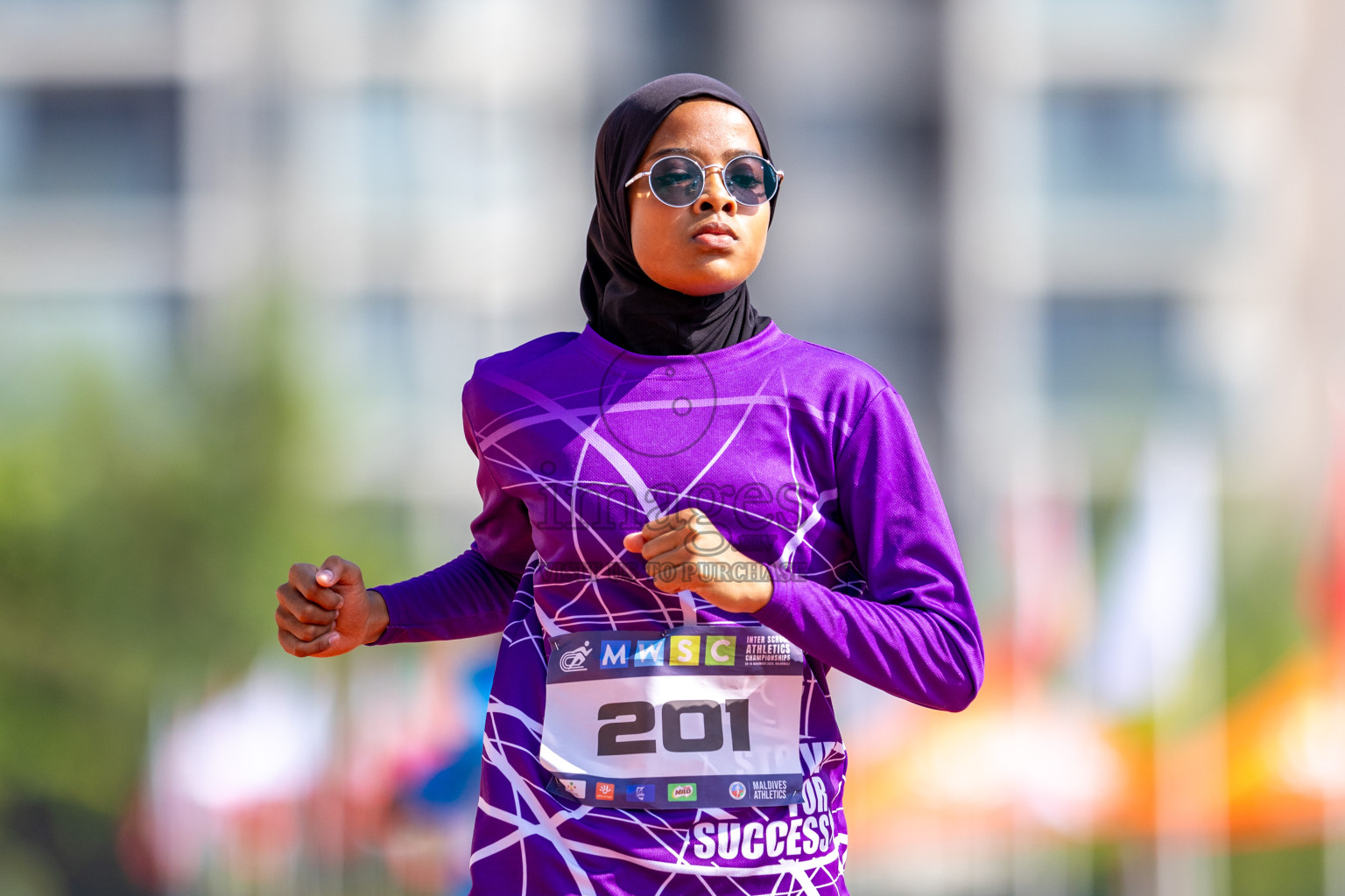 Day 4 of MWSC Interschool Athletics Championships 2024 held in Hulhumale Running Track, Hulhumale, Maldives on Tuesday, 12th November 2024. Photos by: Raaif Yoosuf / Images.mv