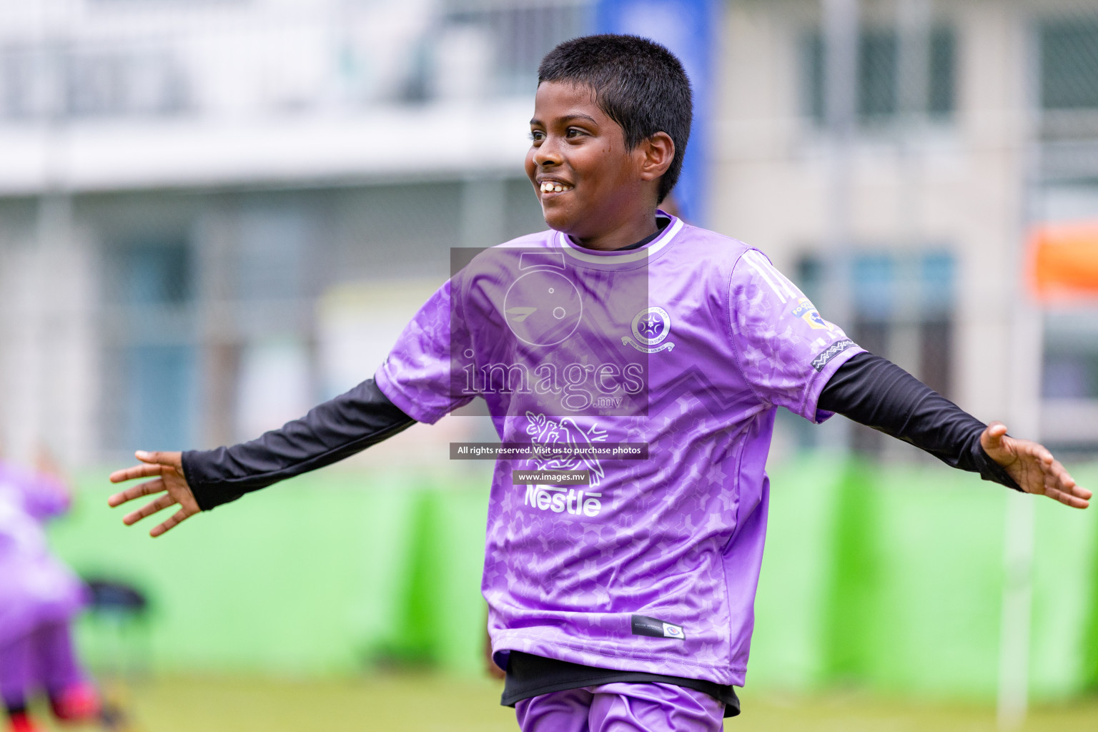 Day 1 of Milo kids football fiesta, held in Henveyru Football Stadium, Male', Maldives on Wednesday, 11th October 2023 Photos: Nausham Waheed/ Images.mv