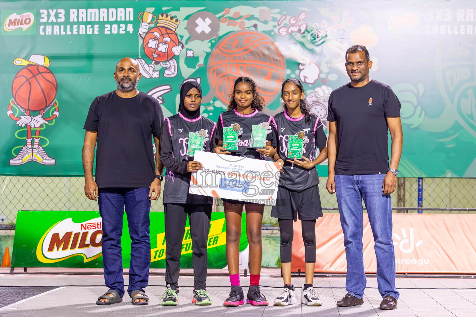 Final Day of MILO Ramadan 3x3 Challenge 2024 was held in Ekuveni Outdoor Basketball Court at Male', Maldives on Tuesday, 19th March 2024.
Photos: Ismail Thoriq / images.mv