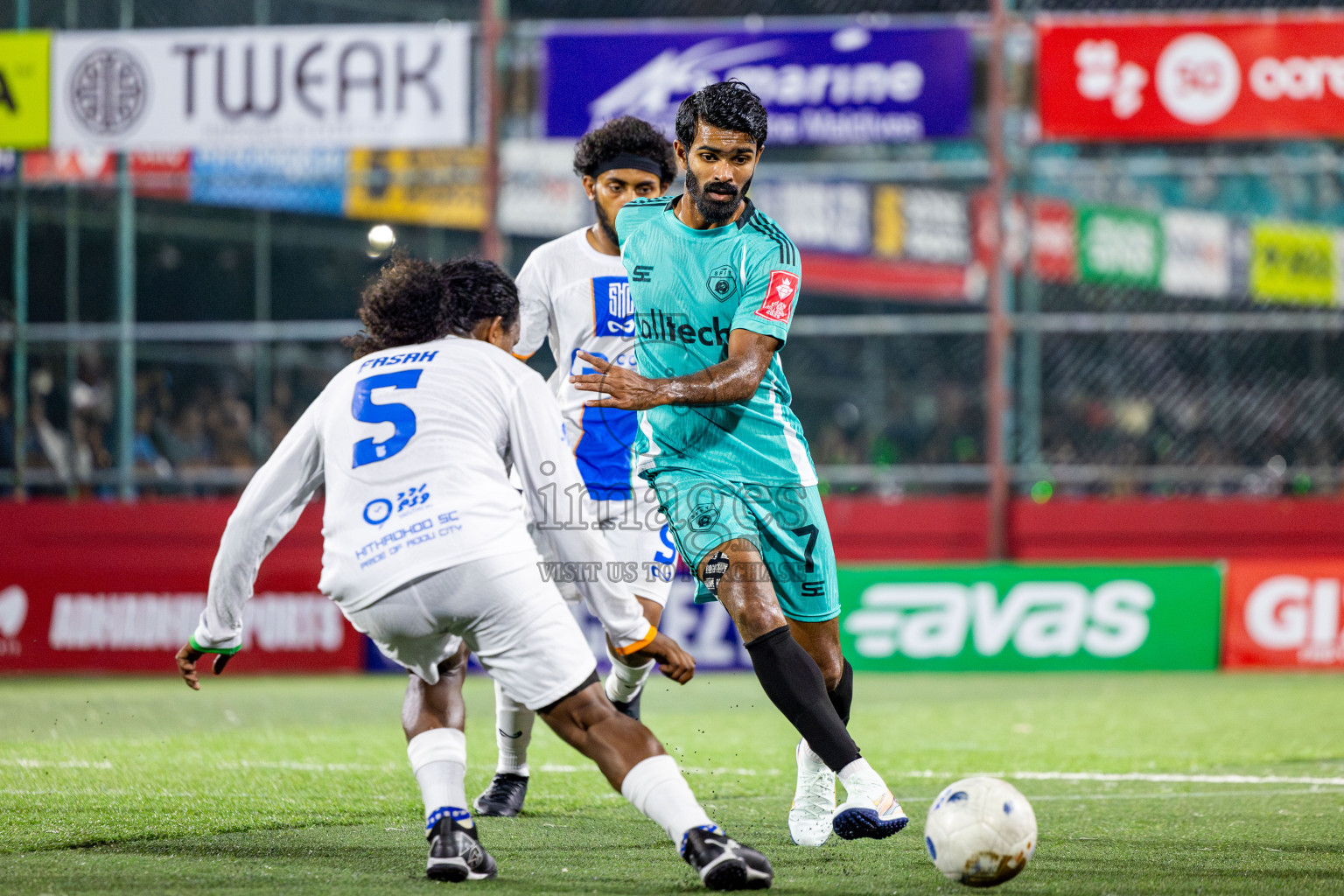 S Feydhoo vs S Hithadhoo in Seenu Atoll Final in Day 24 of Golden Futsal Challenge 2025 was held on Tuesday , 28th January 2025, in Hulhumale', Maldives. Photos: Nausham Waheed / images.mv