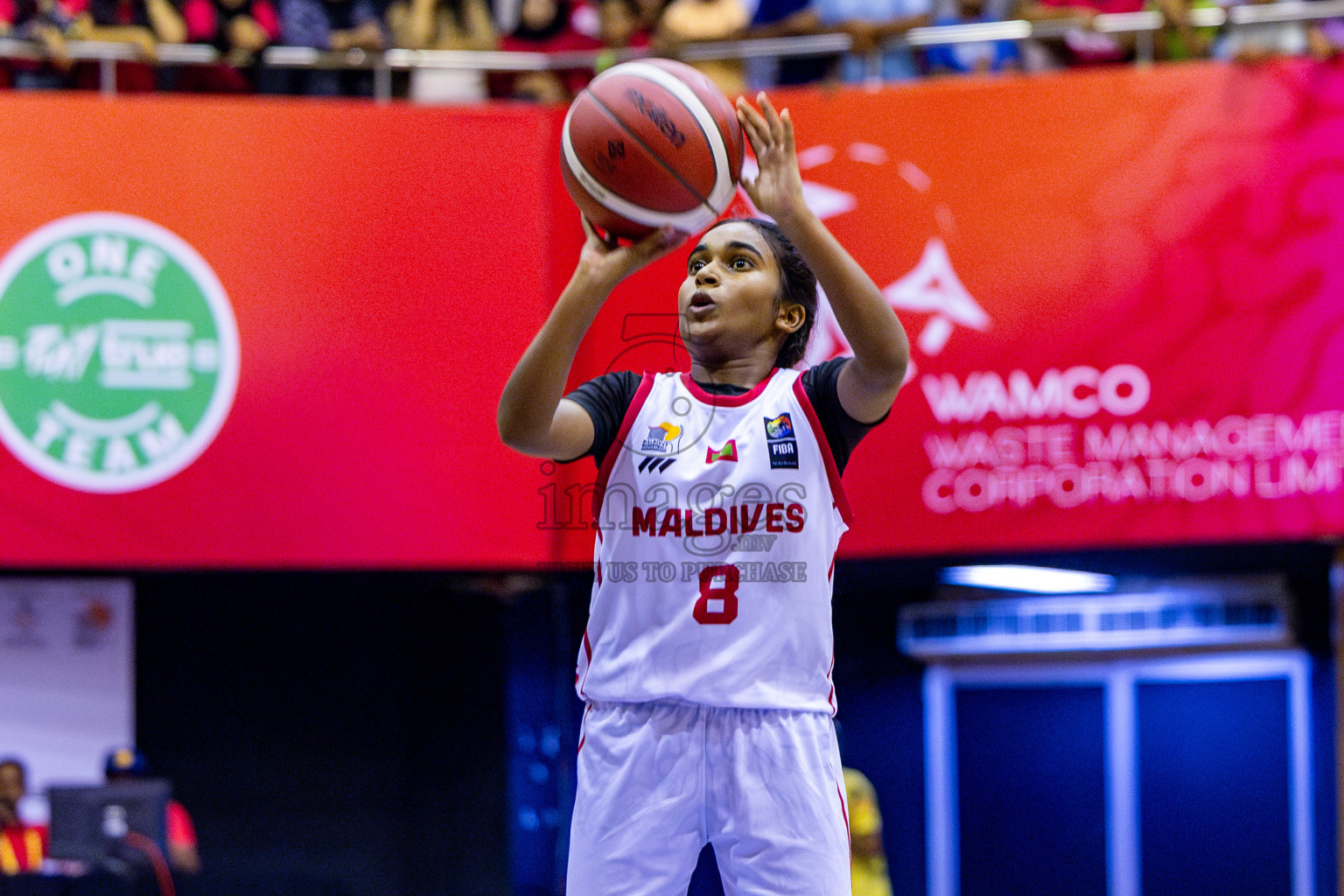 Maldives vs Bangladesh in Day 1 of Under 16 Woman's Asian Cup SABA Qualifiers 2025 was held in Social Center, Male', Maldives on 12th June 2025. Photos: Nausham Waheed / images.mv