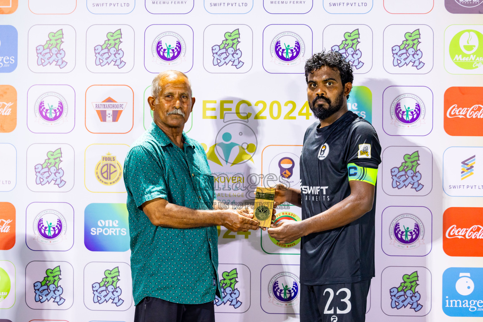 Much Black vs Naalaafushi YC in Day 1 of Laamehi Dhiggaru Ekuveri Futsal Challenge 2024 was held on Friday, 26th July 2024, at Dhiggaru Futsal Ground, Dhiggaru, Maldives Photos: Nausham Waheed / images.mv