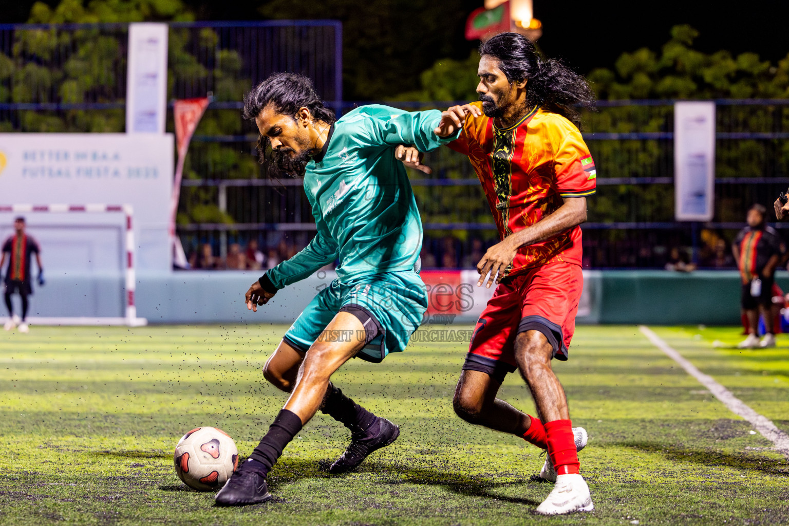 Dharavandhoo vs Thulhaadhoo in Day 3 of Better in Baa Futsal Fiesta 2025 Men's division held in B. Eydhafushi, Maldives on Friday, 7th November 2025. Photos: Nausham Waheed / images.mv