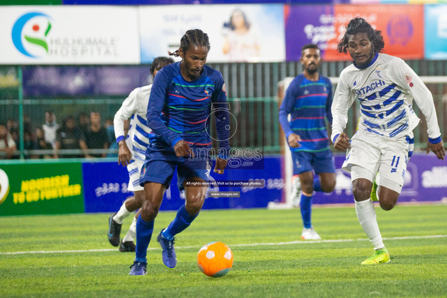 STO RC Vs Team Fenaka in the Quarter Finals of Club Maldives 2021 held in Hulhumale, Maldives on 13 December 2021. Photos: Nasam Thaufeeq