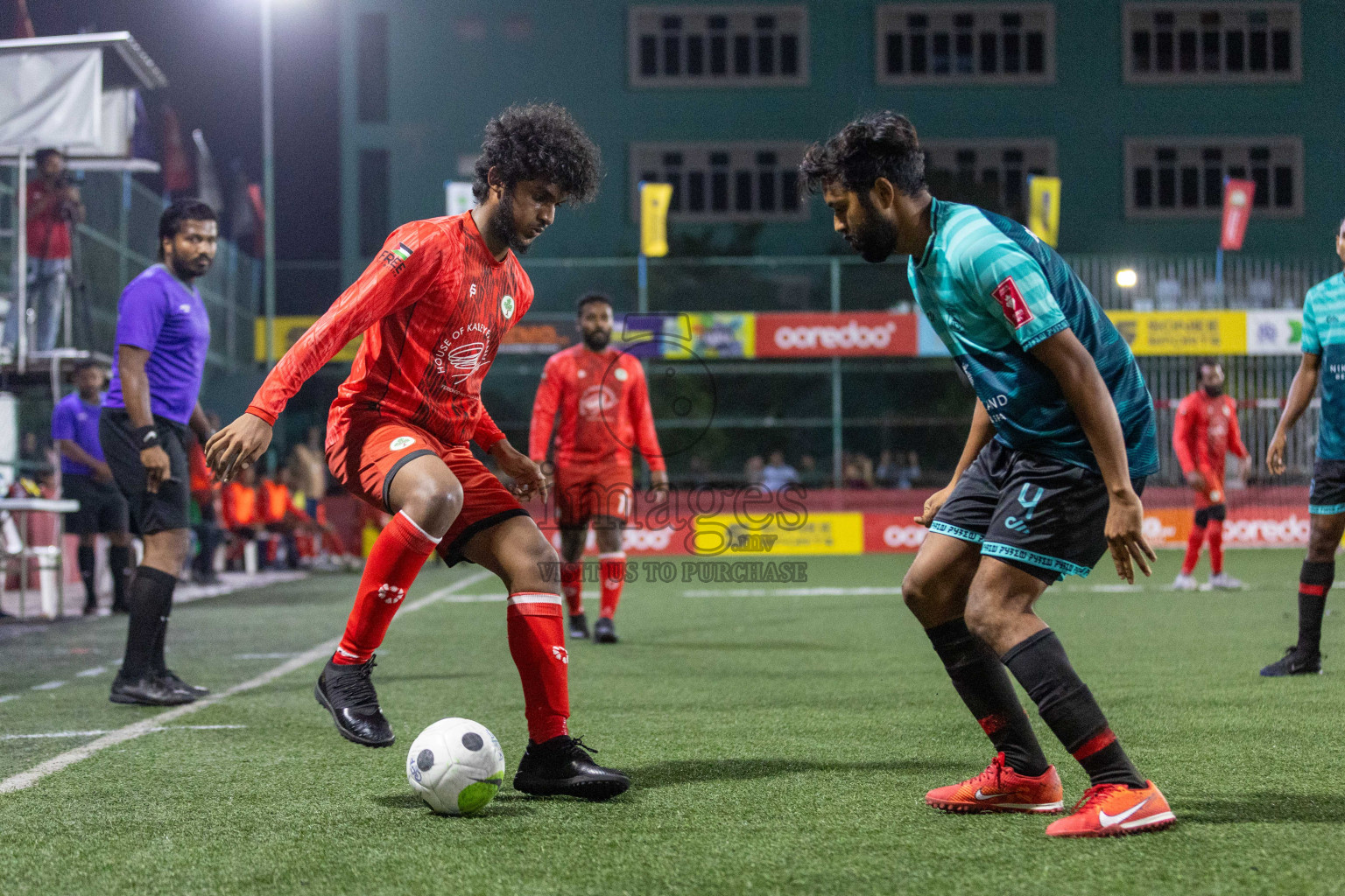 AA Feridhoo vs AA Bodufolhudhoo in Day 15 of Golden Futsal Challenge 2024 was held on Monday, 29th January 2024, in Hulhumale', Maldives Photos: Nausham Waheed / images.mv