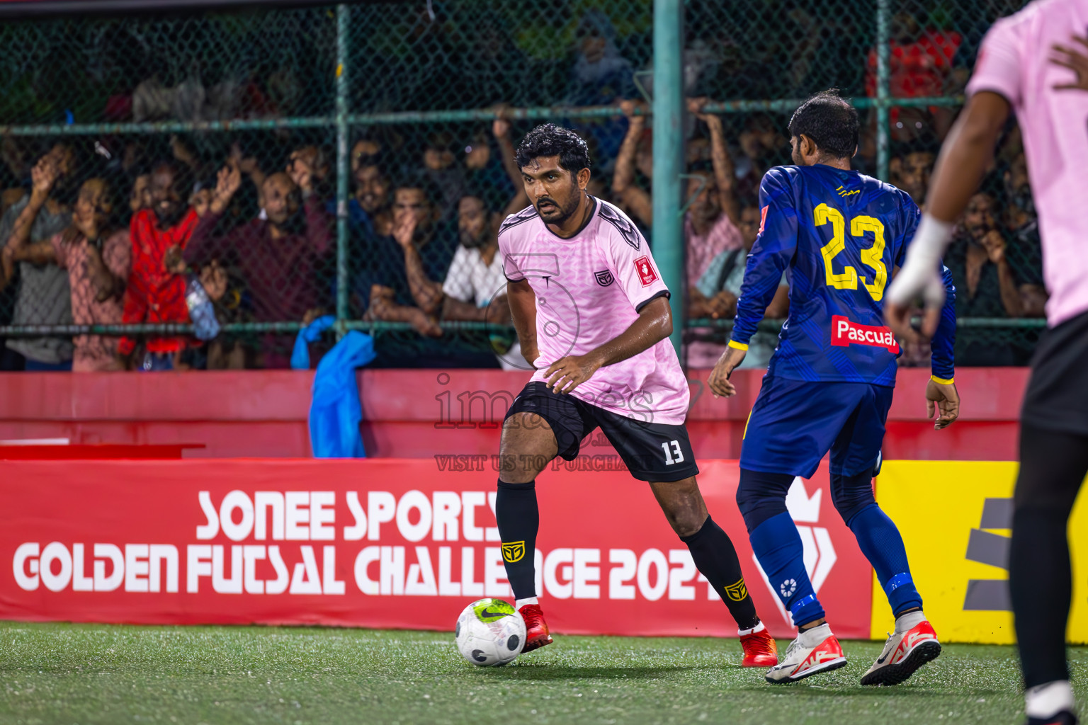 B Eydhafushi vs B Thulhaadhoo in Day 29 of Golden Futsal Challenge 2024 was held on Tuesday , 13th February 2024 in Hulhumale', Maldives Photos: Ismail Thoriq / images.mv