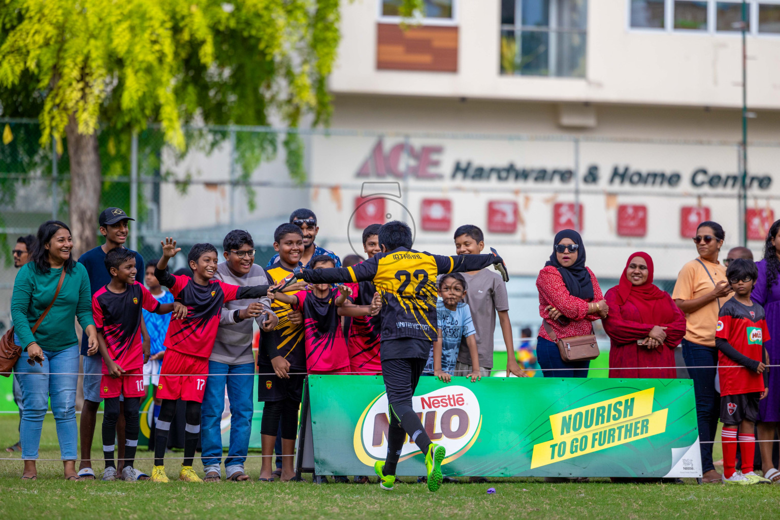 Day 1 of MILO Academy Championship 2024 - U12 was held at Henveiru Grounds in Male', Maldives on Thursday, 4th July 2024. Photos: Shuu Abdul Sattar / images.mv