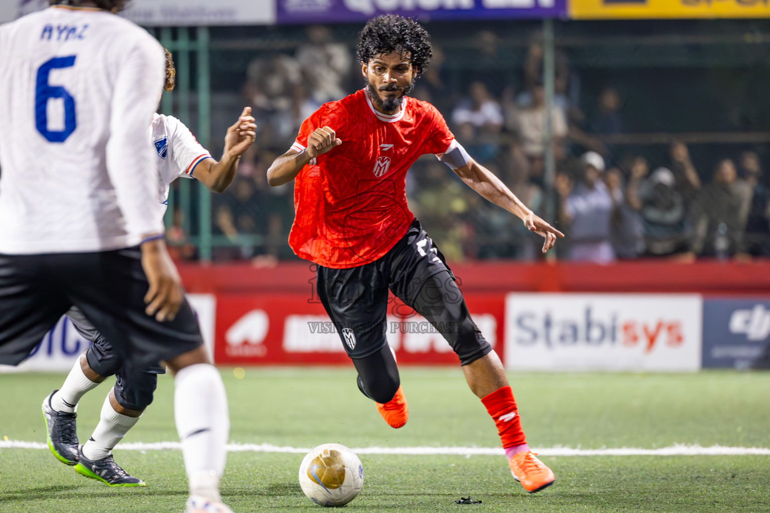 Dh Maaenboodhoo vs Dh Kudahuvadhoo in Dhaalu Atoll Finals in Day 25 of Golden Futsal Challenge 2025 was held on Wednesday , 28th January 2025, in Hulhumale', Maldives. Photos: Ismail Thoriq / images.mv