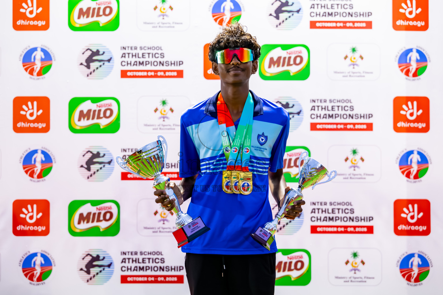 Day 6 of Inter-school Athletics Championship 2025 held in Ekuveni Synthetic Track, Male', Maldives on Sunday, 12th October 2025. Photos by: Nausham Waheed / Images.mv