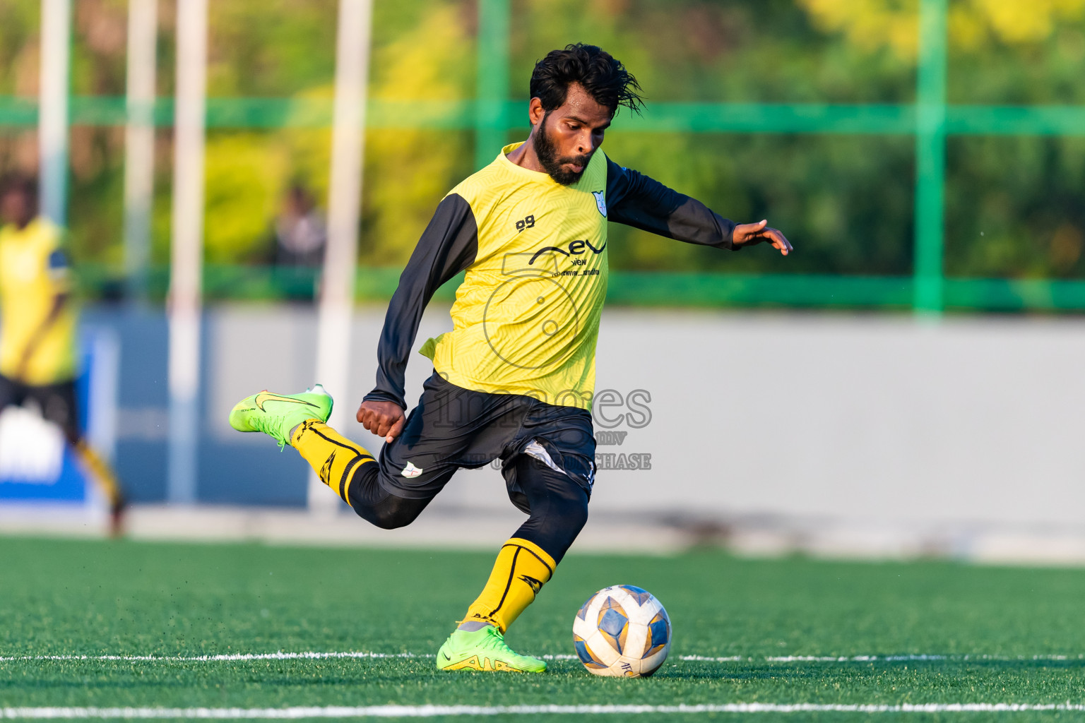 Kanmathi Juniors vs JT Sports from Manadhoo Council Cup 2024 in N Manadhoo Maldives on Wednesday, 21st February 2023. Photos: Nausham Waheed / images.mv