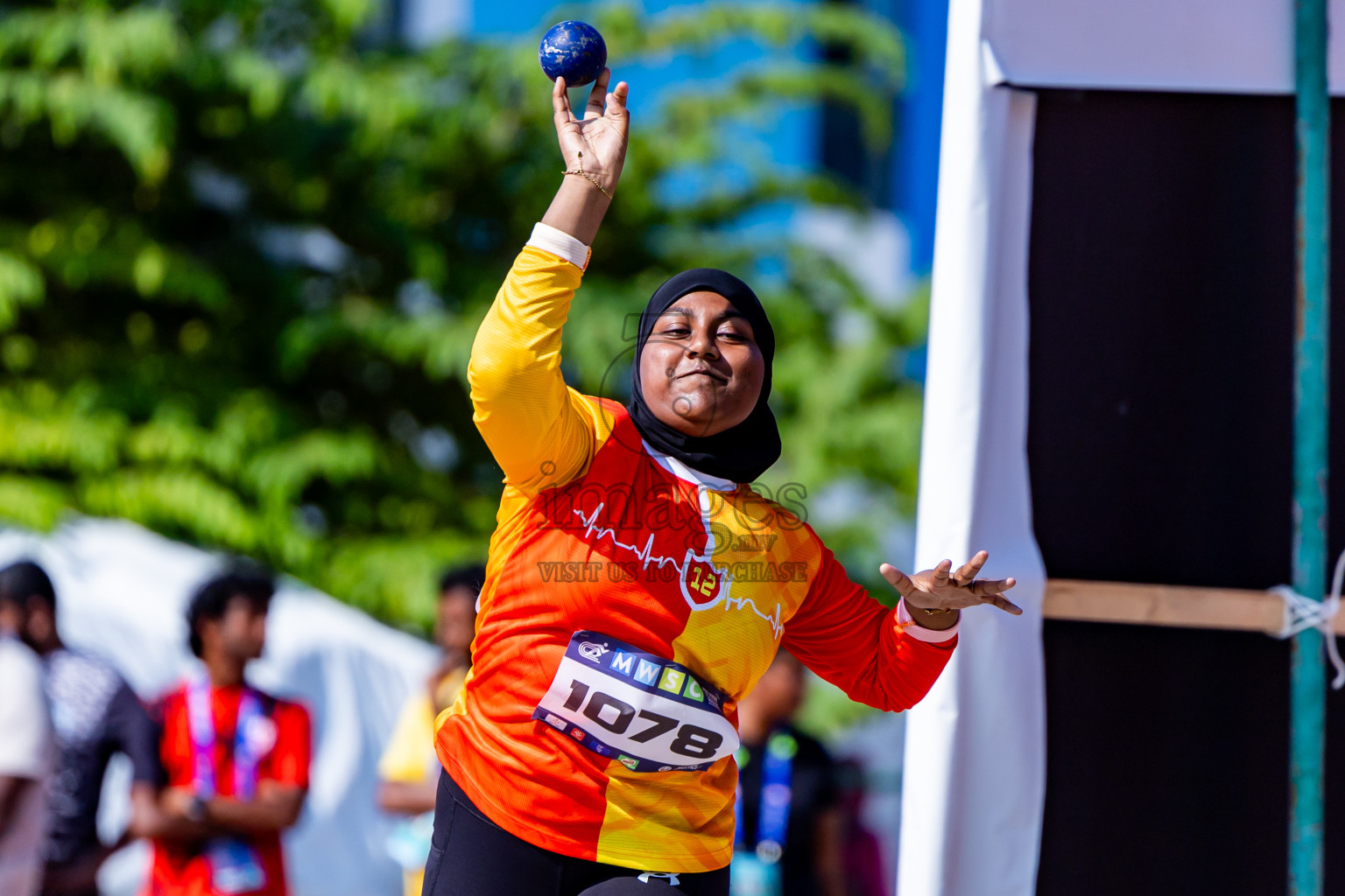 Day 3 of MWSC Interschool Athletics Championships 2024 held in Hulhumale Running Track, Hulhumale, Maldives on Monday, 11th November 2024. Photos by:  Nausham Waheed / Images.mv