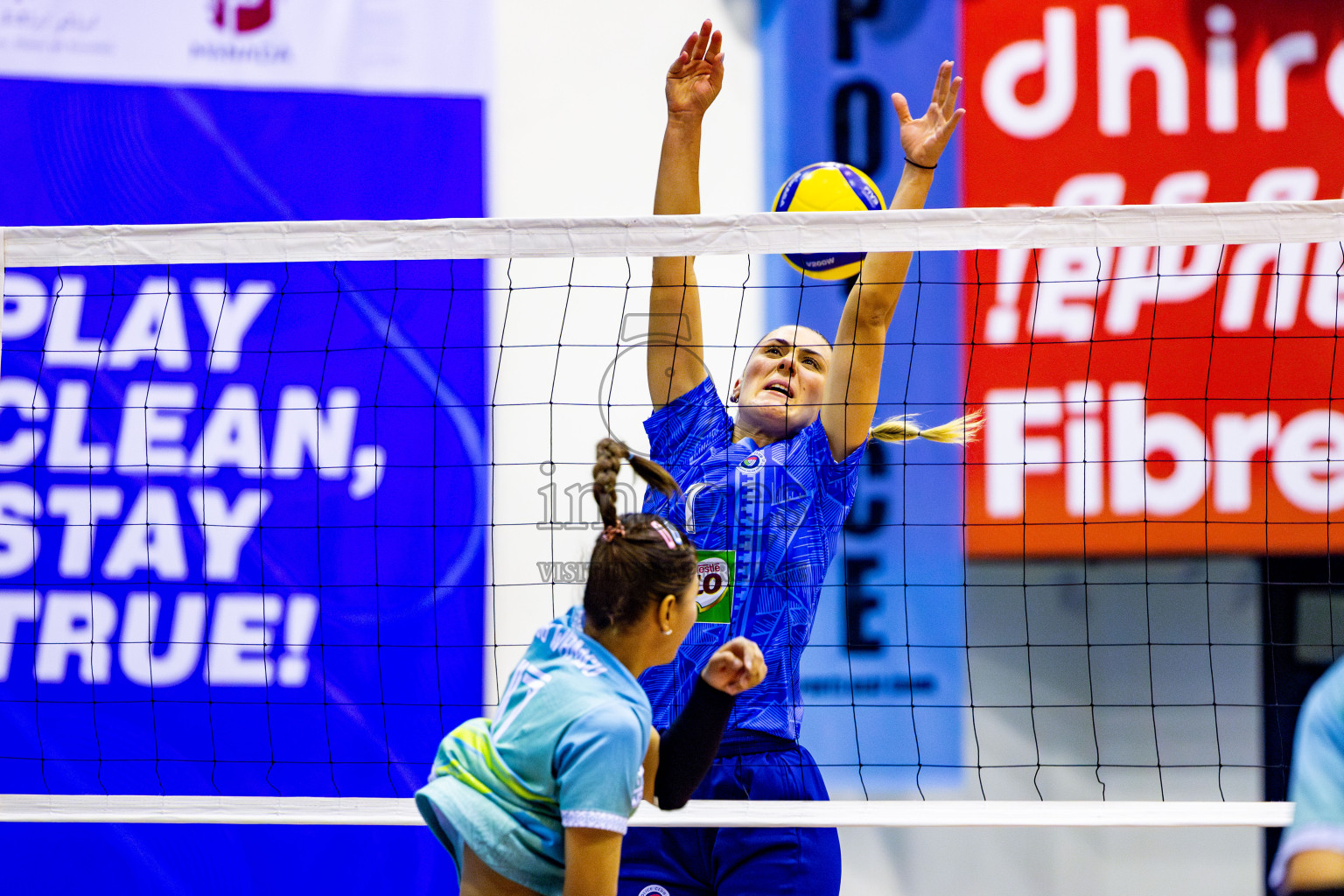 Police Club vs Club Wamco in the Final of Women's Division of National Volleyball Championship 2025 held in Male', Maldives on Sunday, 4th May 2025 at Social Center Indoor Hall Photos By: Nausham Waheed / images.mv