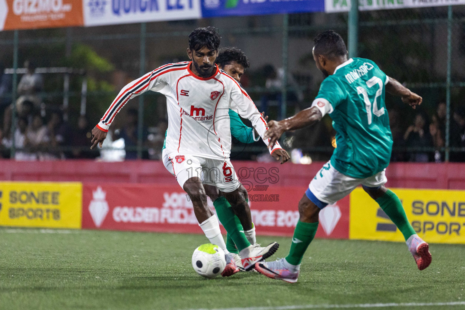 S Maradhoofeydhoo vs S Feydhoo in Day 18 of Golden Futsal Challenge 2024 was held on Thursday, 1st February 2024, in Hulhumale', Maldives Photos: Nausham Waheed, / images.mv