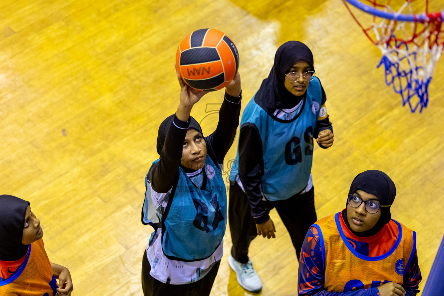 Day 9 of 25th Inter-School Netball Tournament was held in Social Center at Male', Maldives on Monday, 19th August 2024. Photos: Nausham Waheed / images.mv