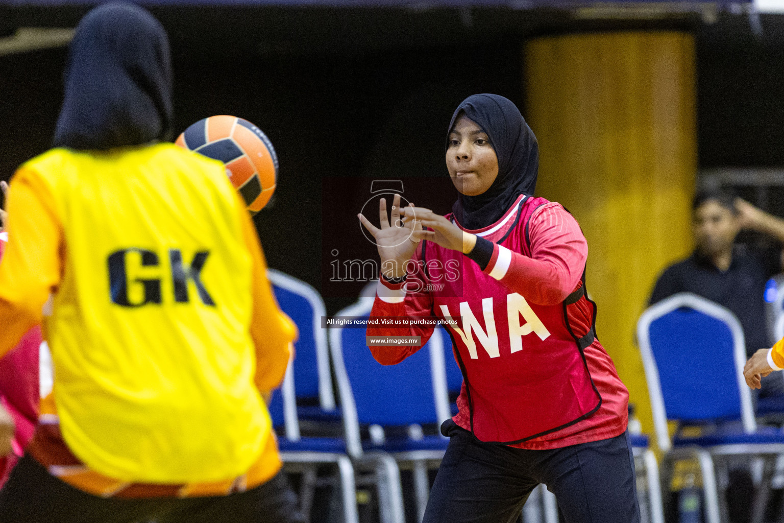 Day6 of 24th Interschool Netball Tournament 2023 was held in Social Center, Male', Maldives on 1st November 2023. Photos: Nausham Waheed / images.mv