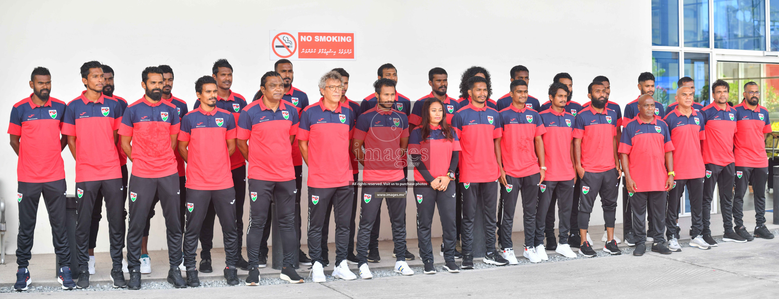 The Senior Men's National Team depart to Japan Training Camp from Maafannu Bus Terminal, Male', Maldives on 5th June 2023 Photos: Nausham Waheed/ Images.mv