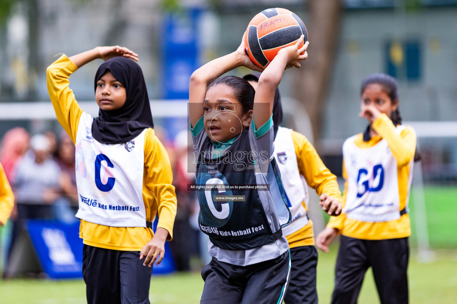 Day 2 of Nestle' Kids Netball Fiesta 2023 held in Henveyru Stadium, Male', Maldives on Thursday, 1st December 2023. Photos by Nausham Waheed / Images.mv