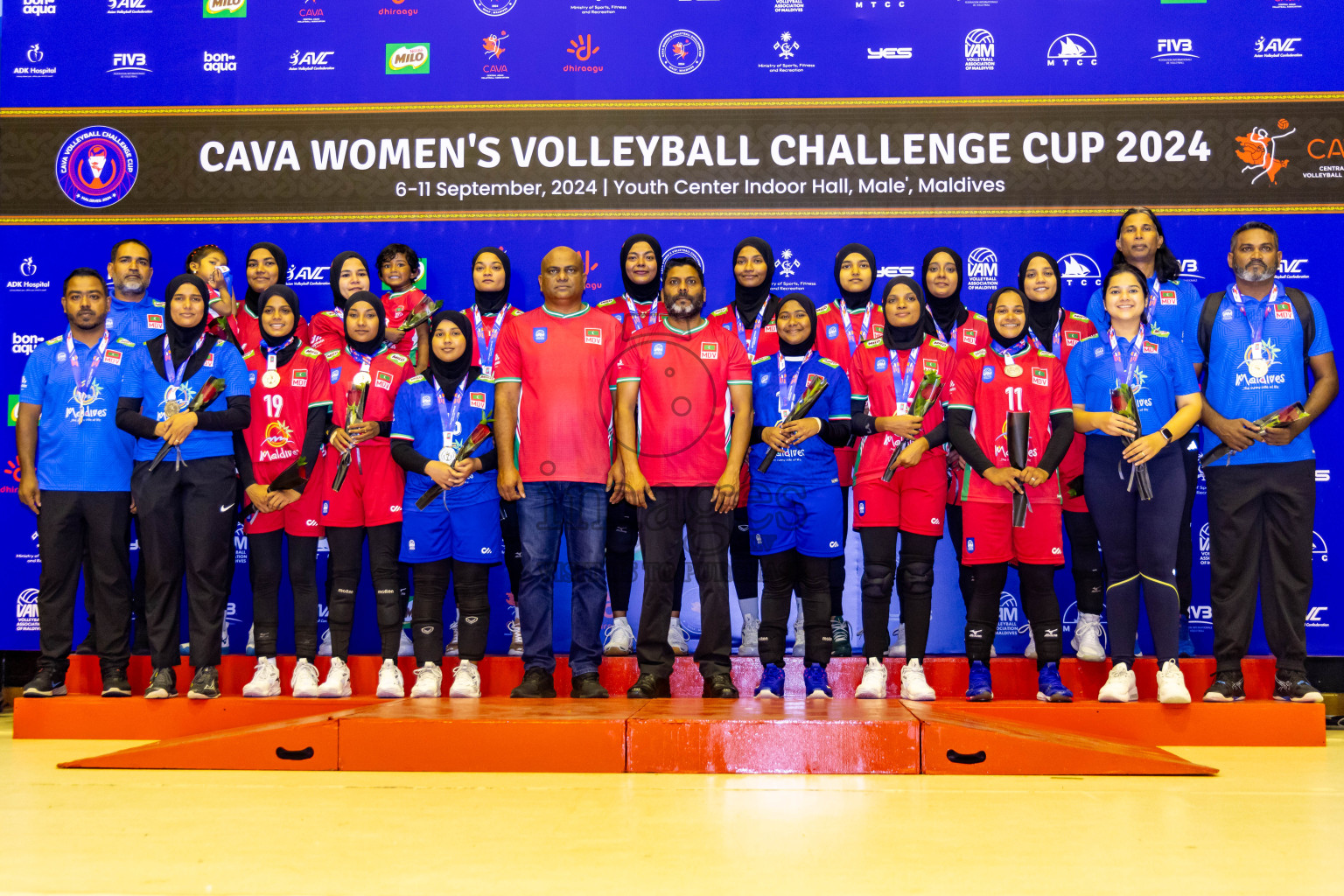 Final of CAVA Woman's Volleyball Challenge Cup 2024 was held in Social Center, Male', Maldives on Wednesday, 11th September 2024. Photos: Nausham Waheed / images.mv