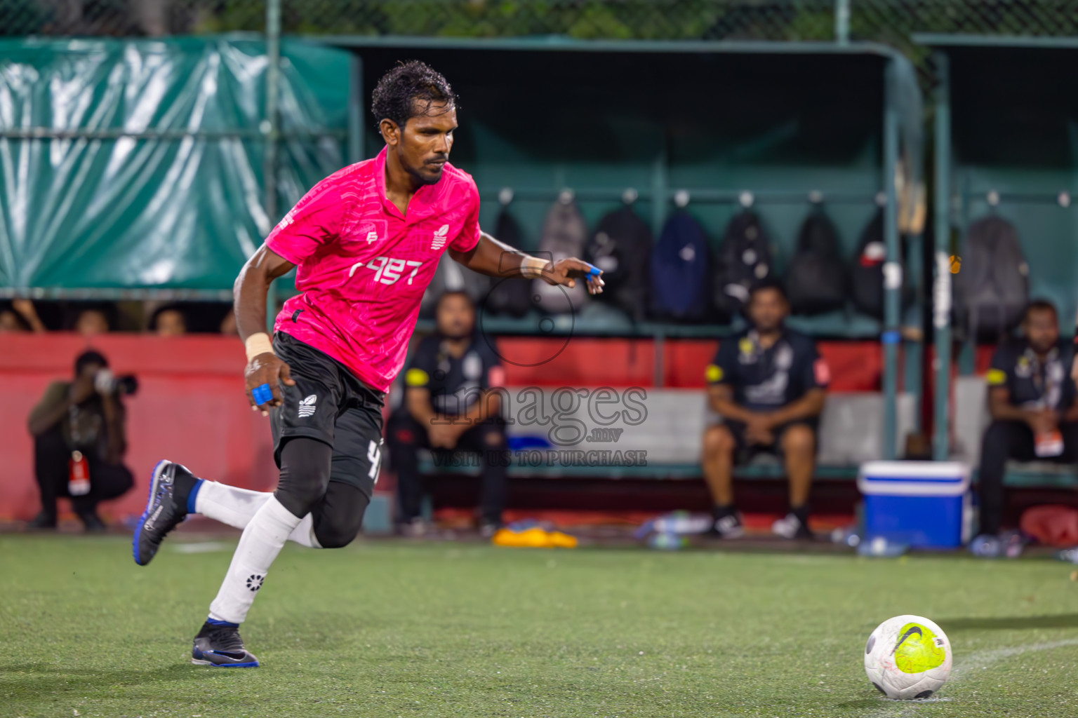 AA Mathiveri vs L Gan in Quarter Finals of Golden Futsal Challenge 2024 which was held on Friday, 1st March 2024, in Hulhumale', Maldives Photos: Ismail Thoriq / images.mv