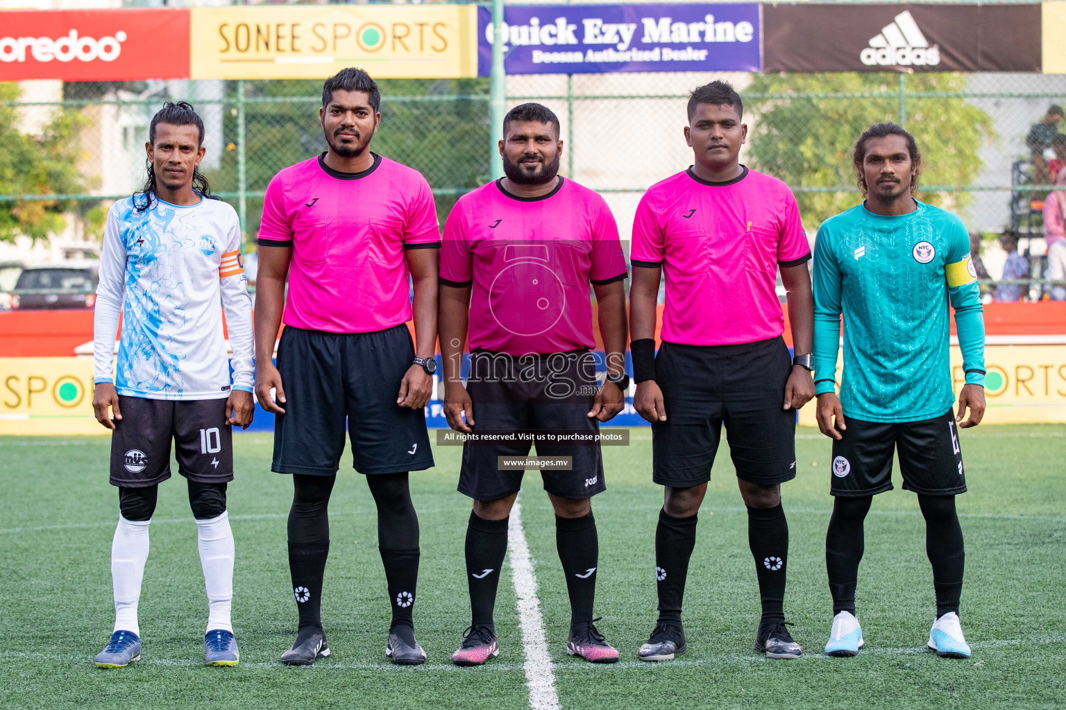 M. Naalaafushi vs M. Mulak in Day 6 of Golden Futsal Challenge 2023 on 10 February 2023 in Hulhumale, Male, Maldives