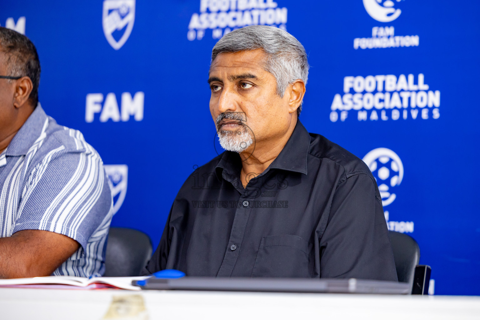 Press conference by FAM Normalization Committee was held at National Stadium in Male', Maldives on Sunday, 18th September 2024. Photos: Nausham Waheed / images.mv