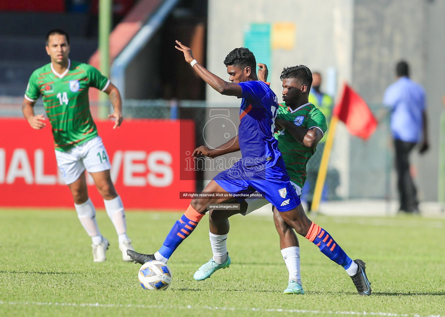 Bangladesh vs India in SAFF Championship 2021 held on 1st October 2021 in Galolhu National Stadium, Male', Maldives