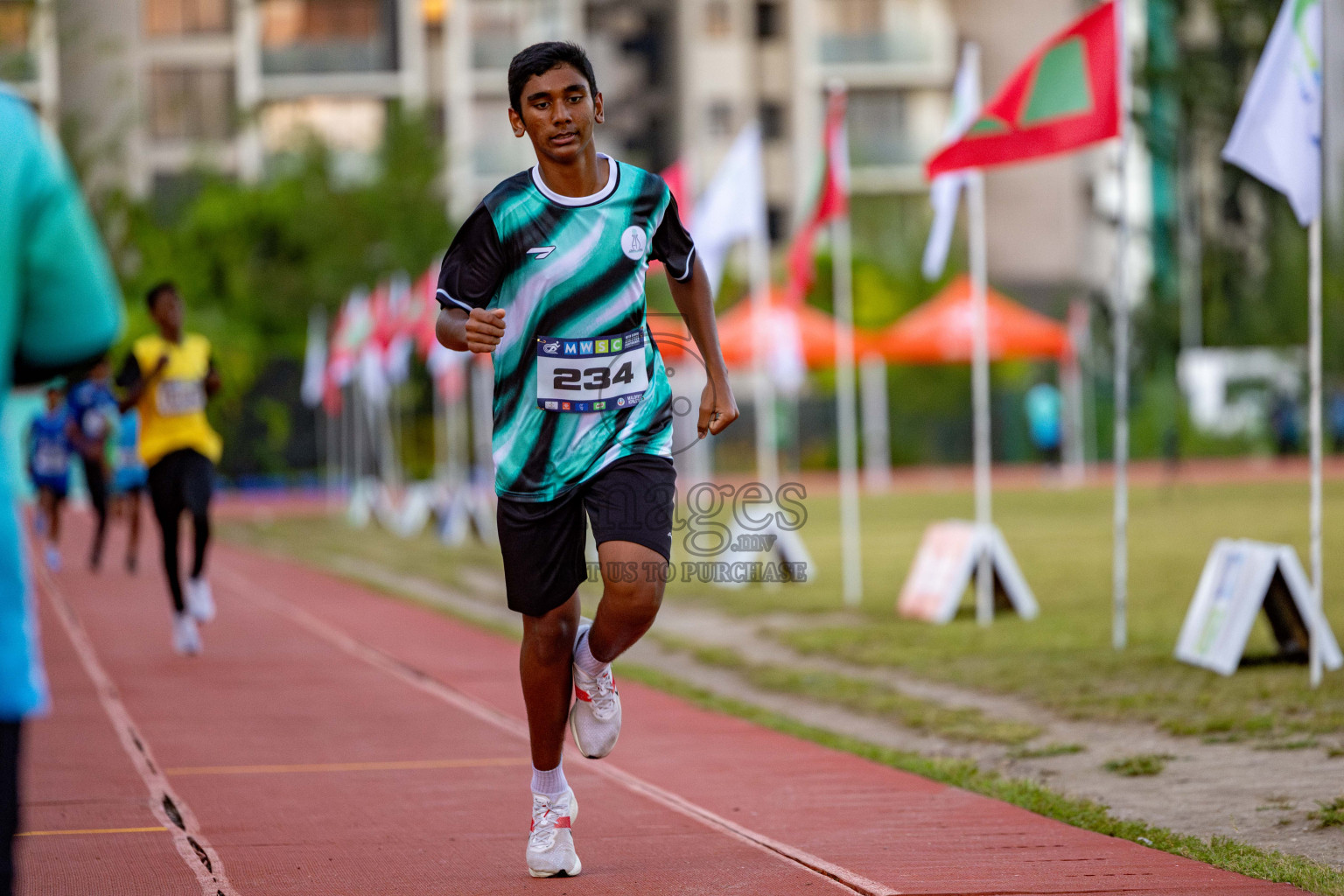 Day 1 of MWSC Interschool Athletics Championships 2024 held in Hulhumale Running Track, Hulhumale, Maldives on Saturday, 9th November 2024. 
Photos by: Hassan Simah / Images.mv